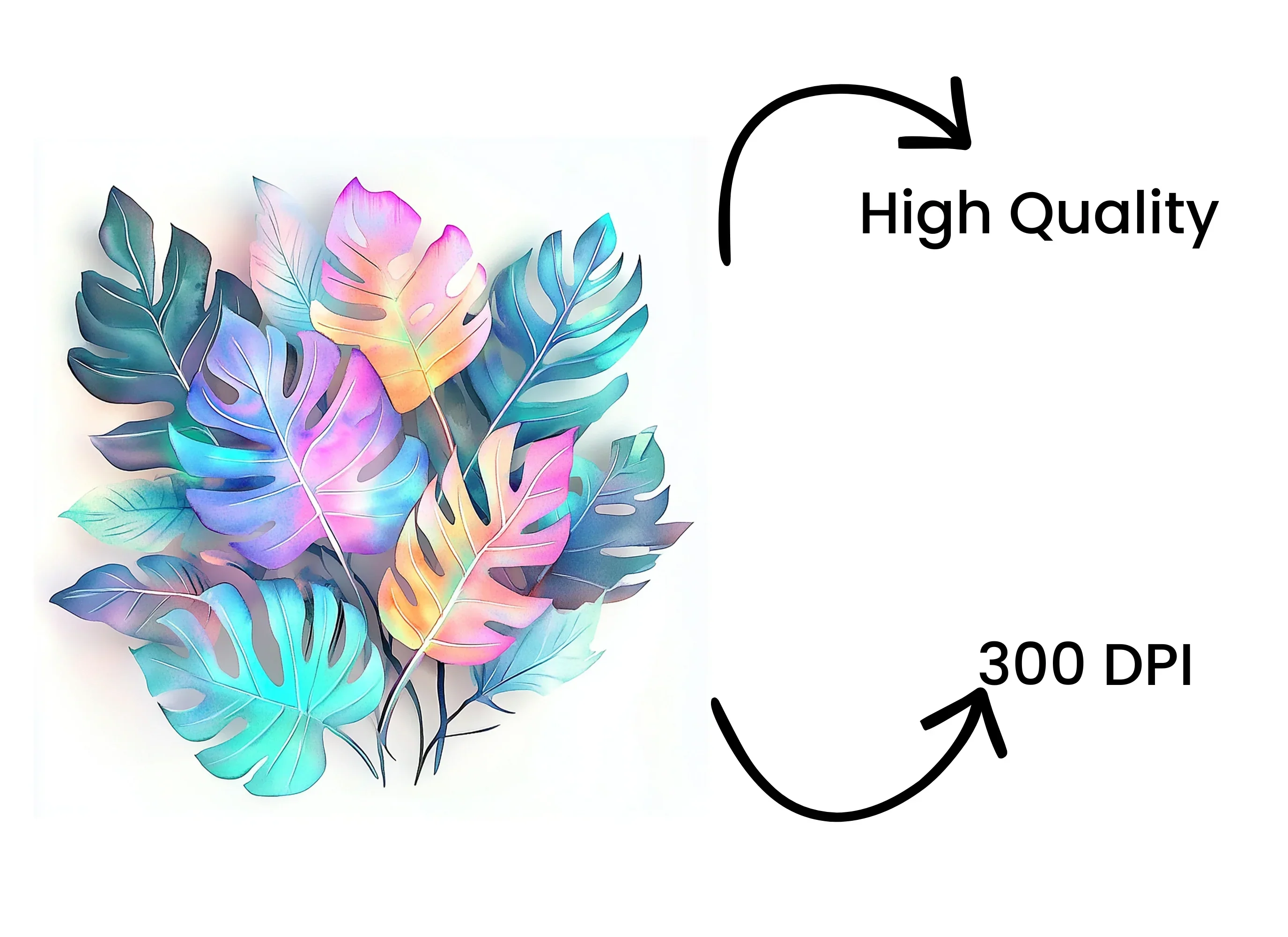 Vibrant Monstera Leaves Clipart Bundle - Image 4