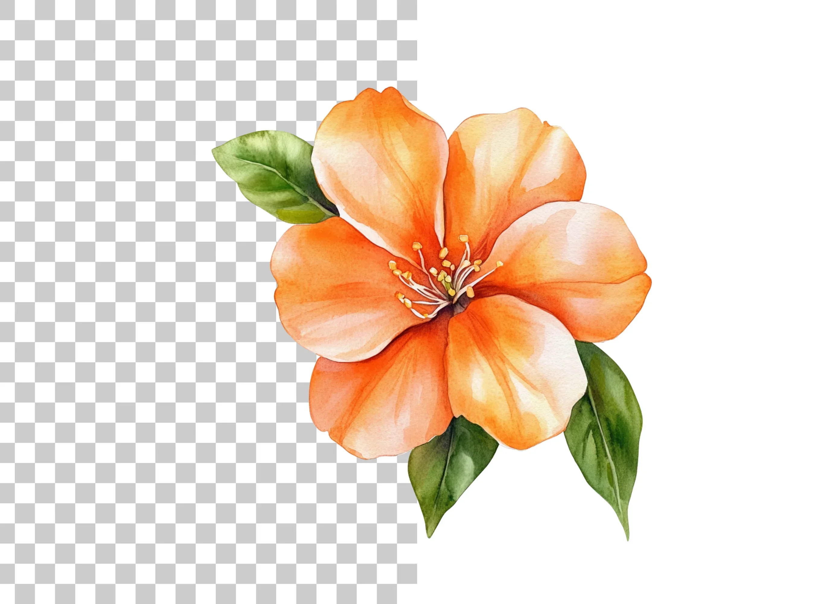Vibrant Orange Blossom Clipart Bundle - Image 2