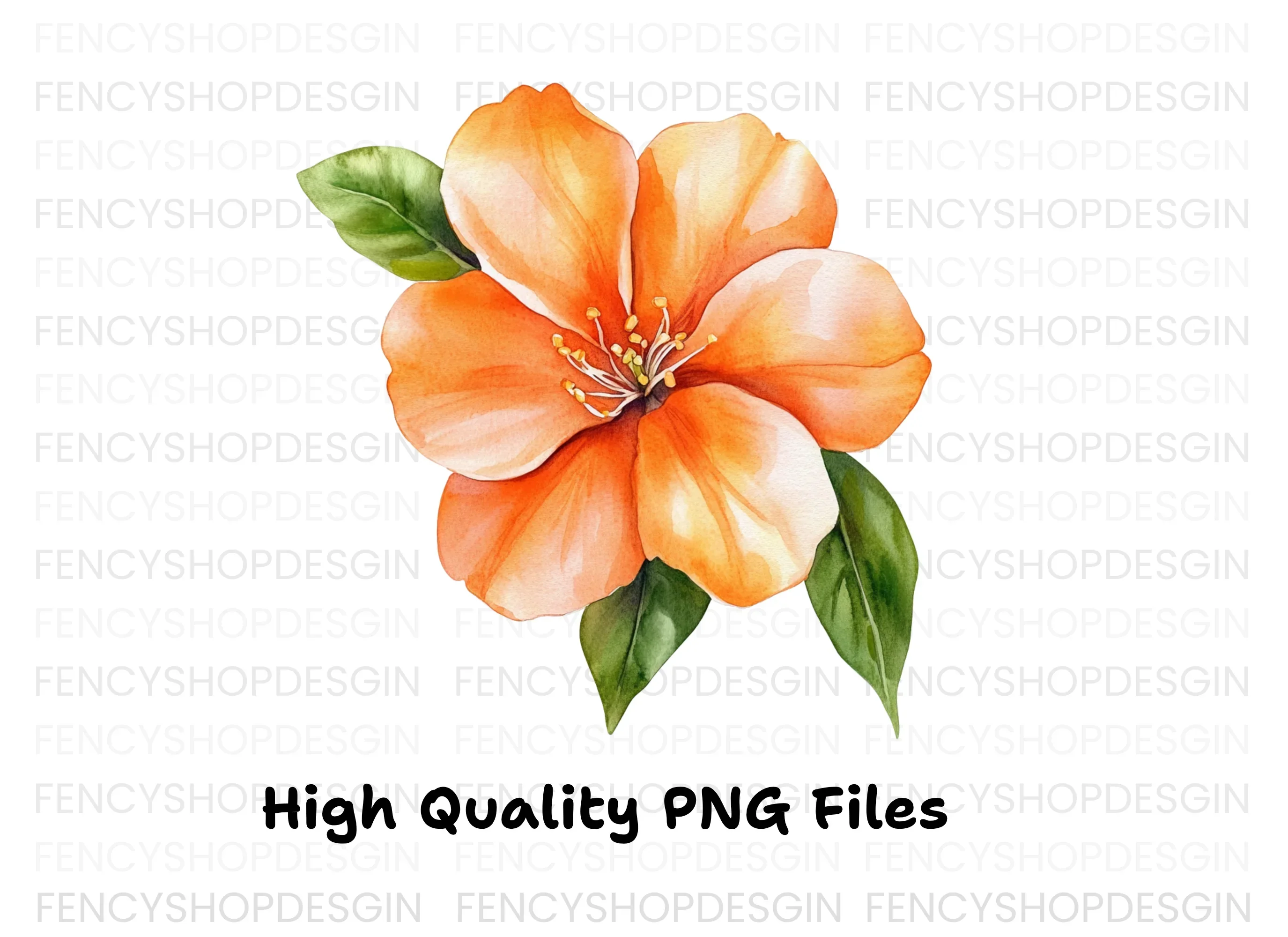 Vibrant Orange Blossom Clipart Bundle - Image 3