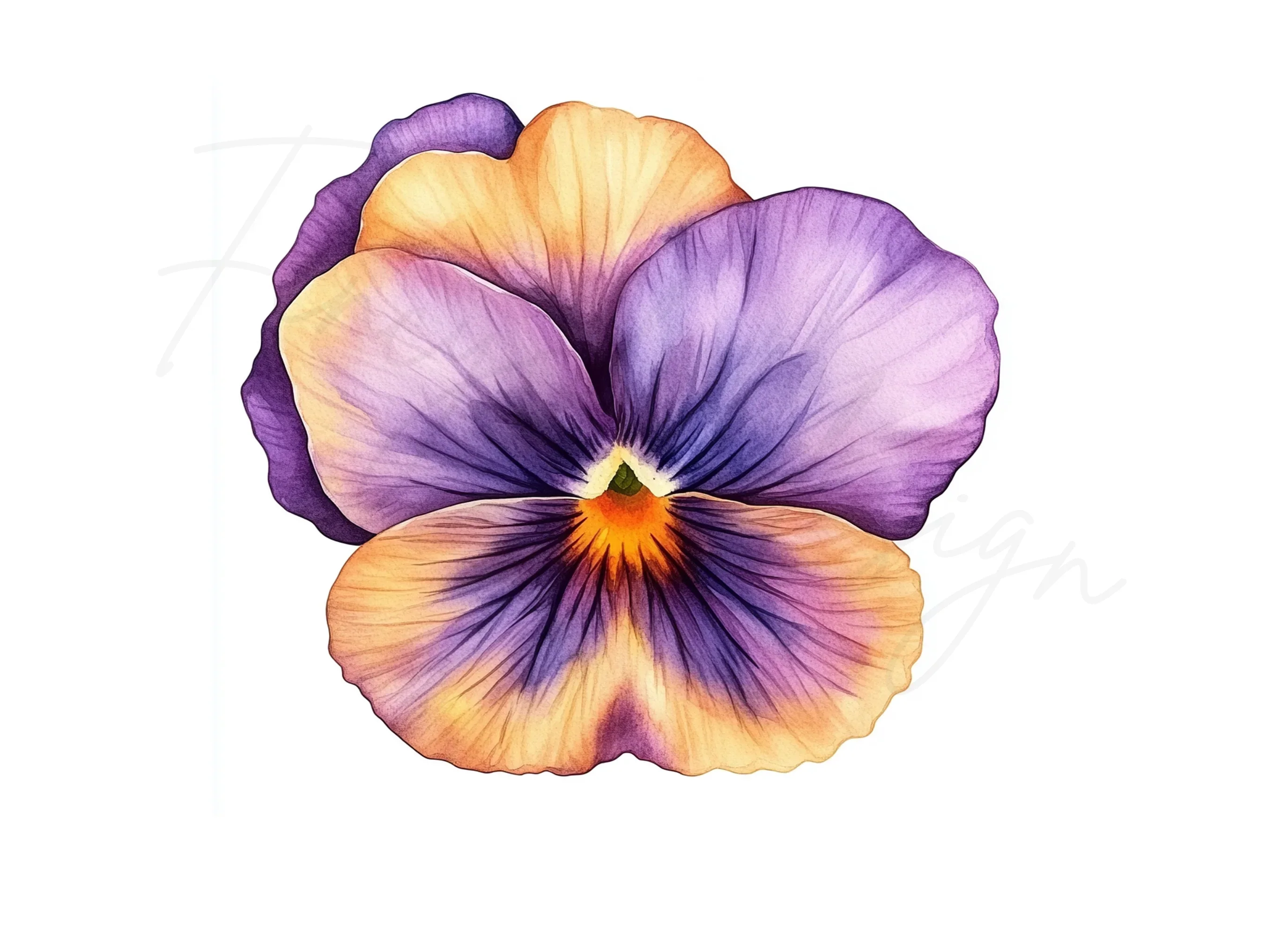 Vibrant Pansy Flowers Clipart Bundle - Image 3