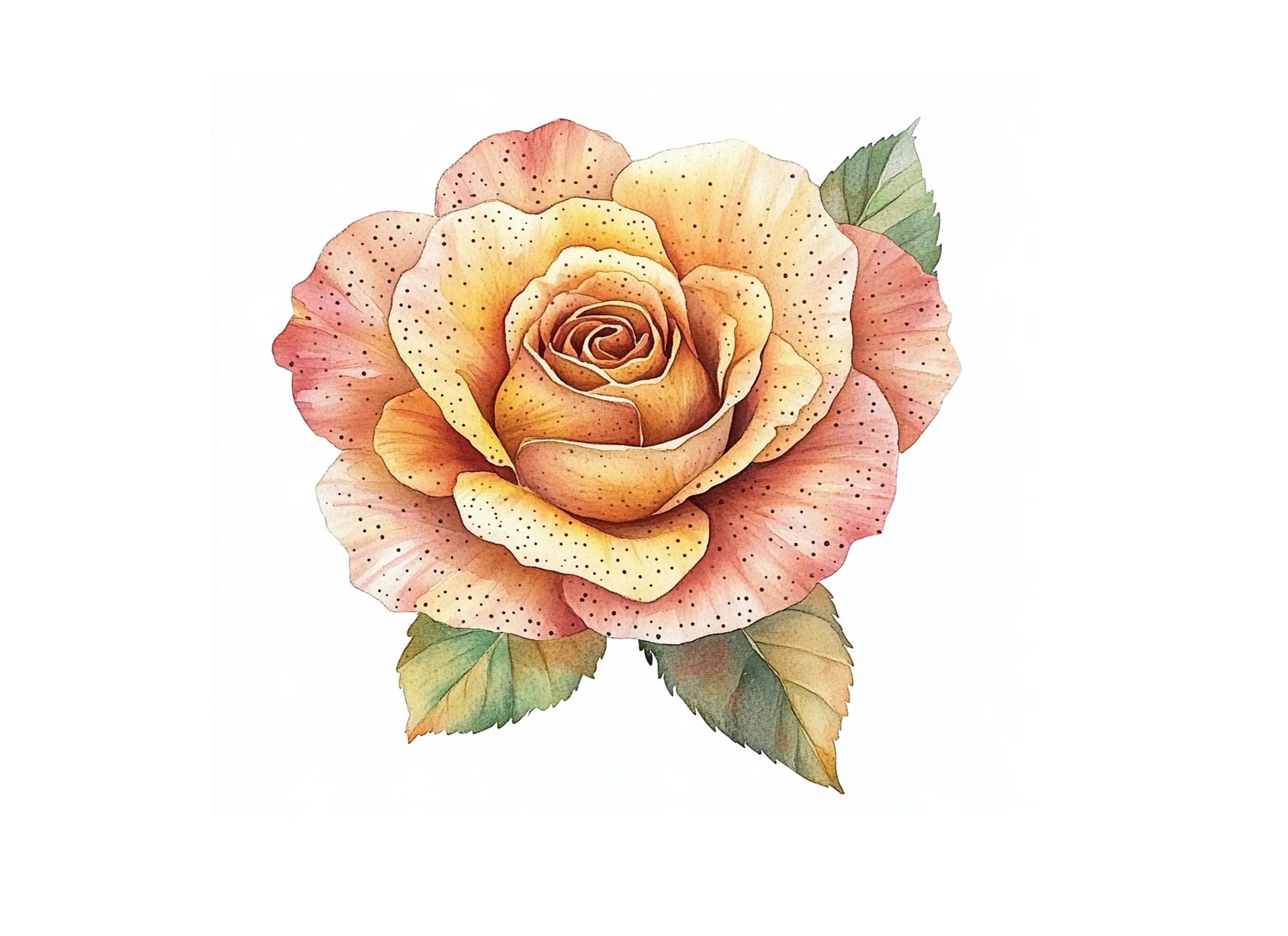 Vibrant Peach and Yellow Rose Clipart Bundle - Image 2