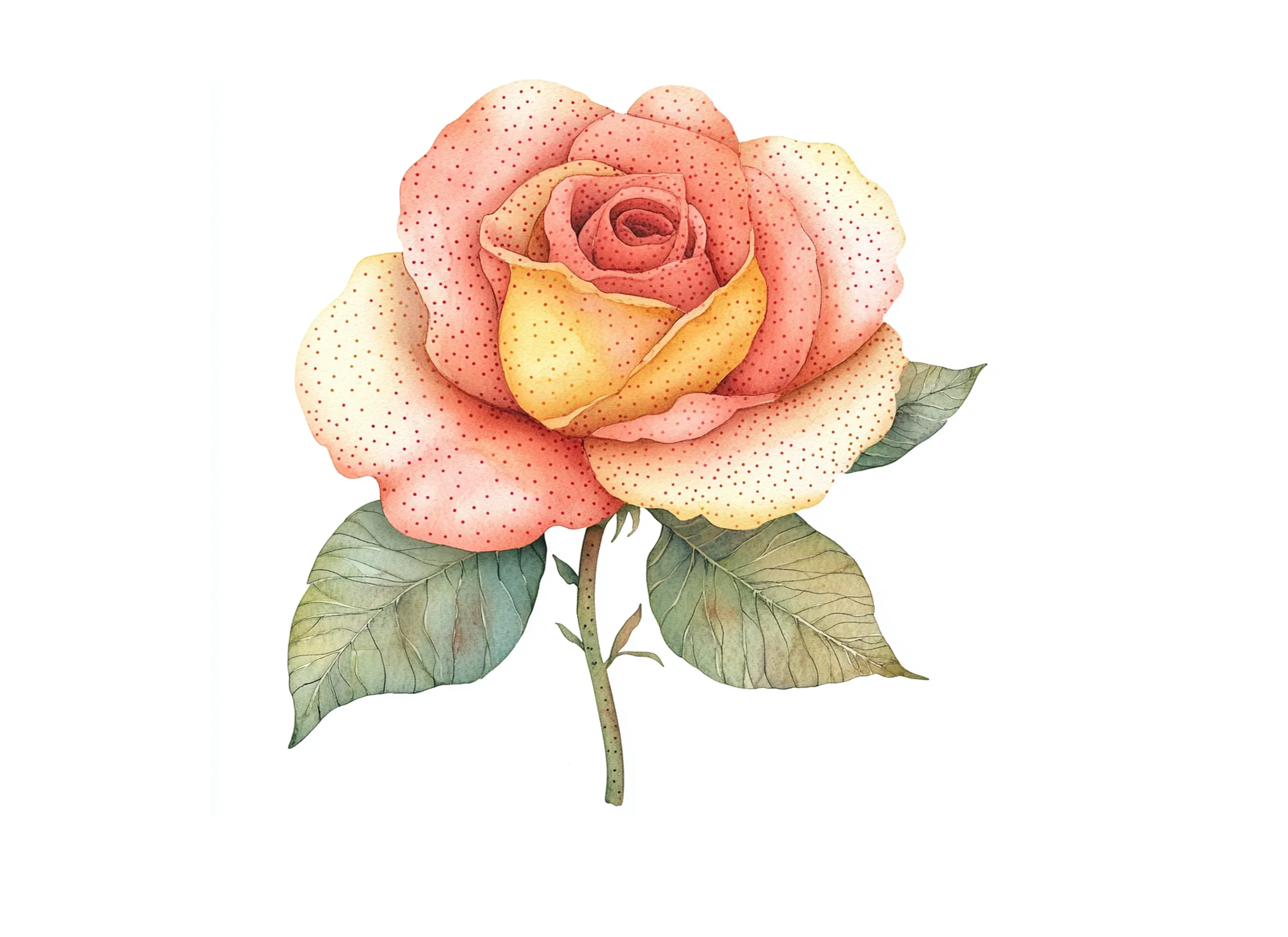 Vibrant Peach and Yellow Rose Clipart Bundle - Image 3