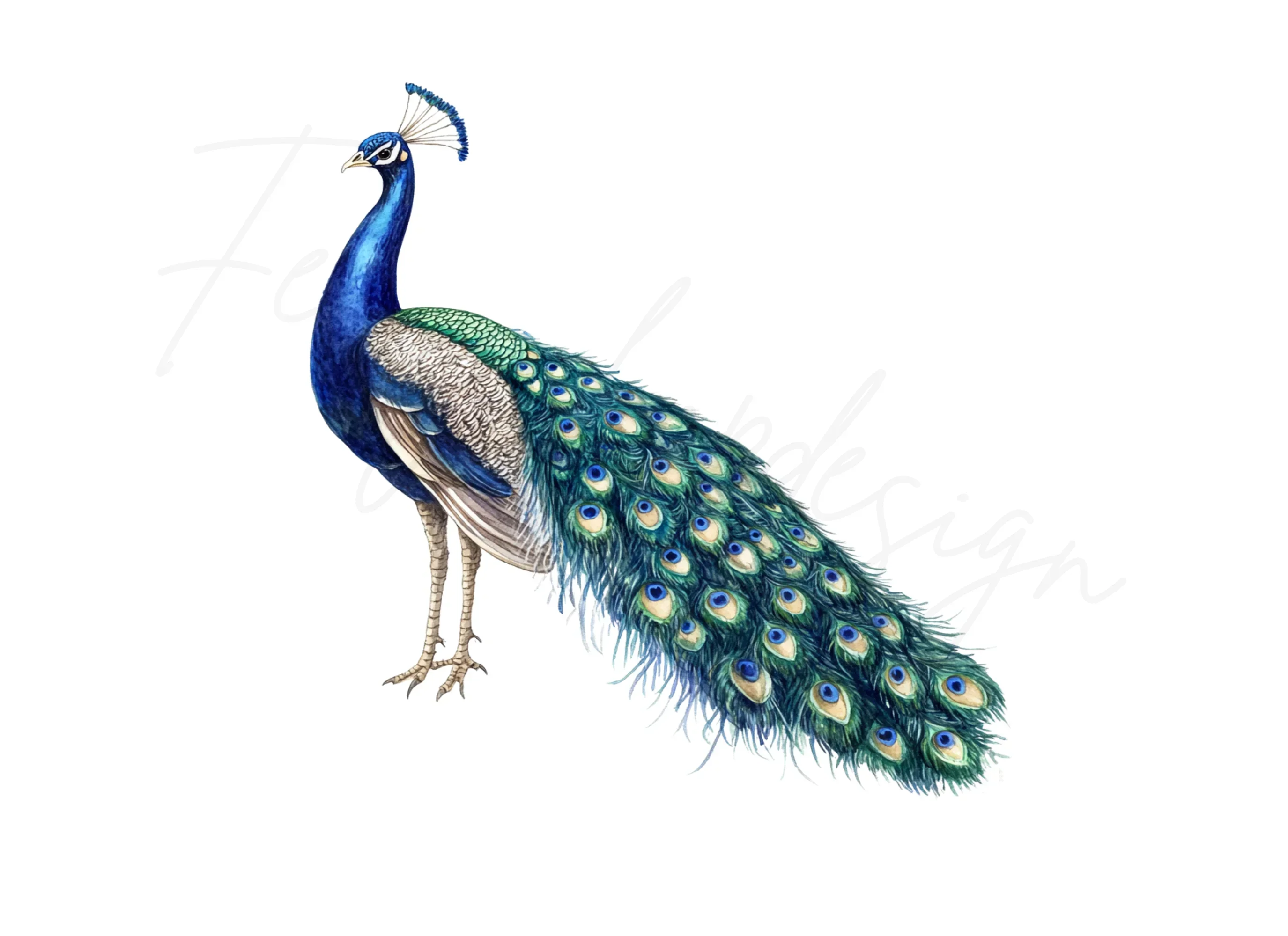 Vibrant Peacock Illustrations Clipart Bundle - Image 3