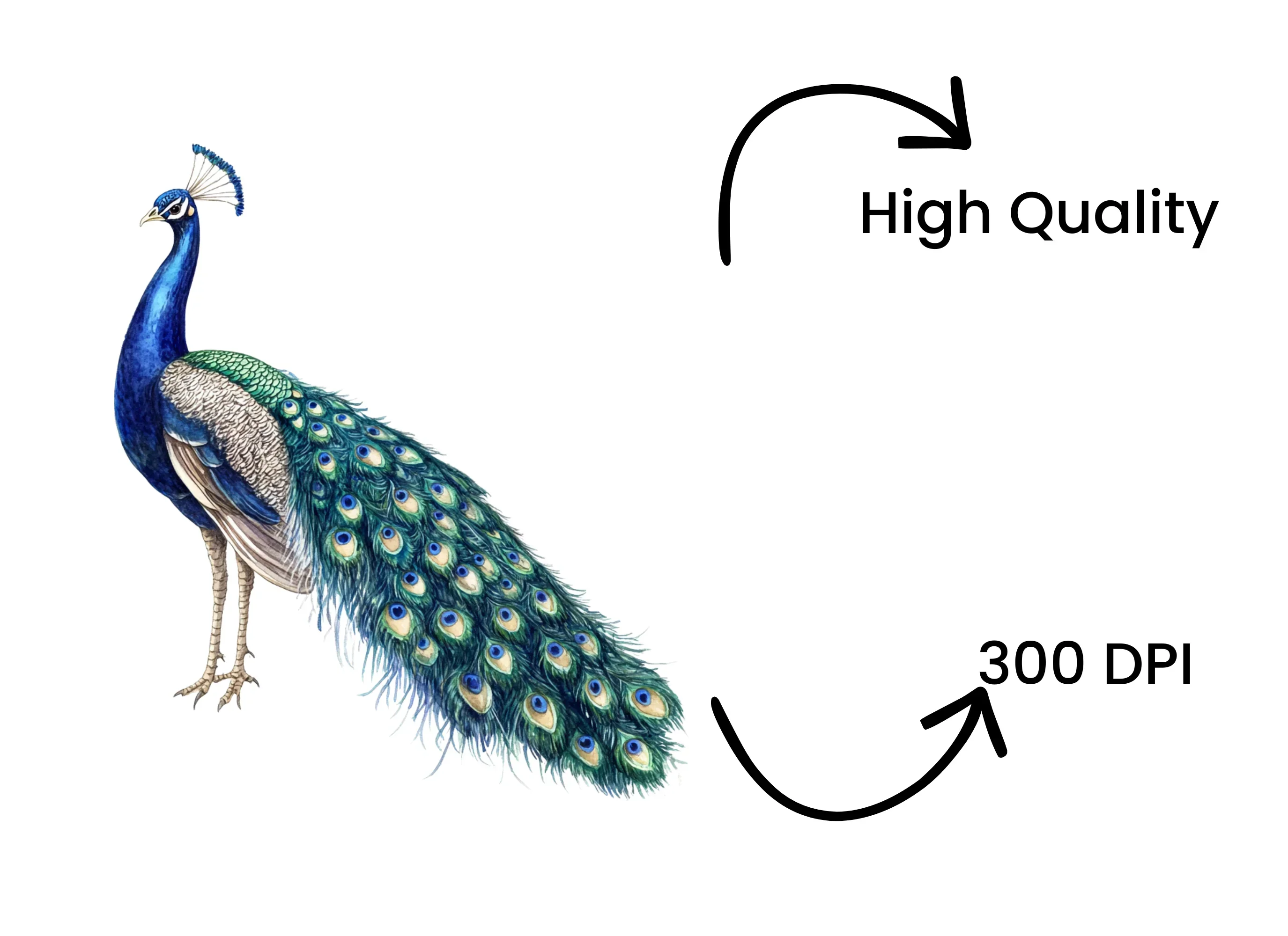 Vibrant Peacock Illustrations Clipart Bundle - Image 4