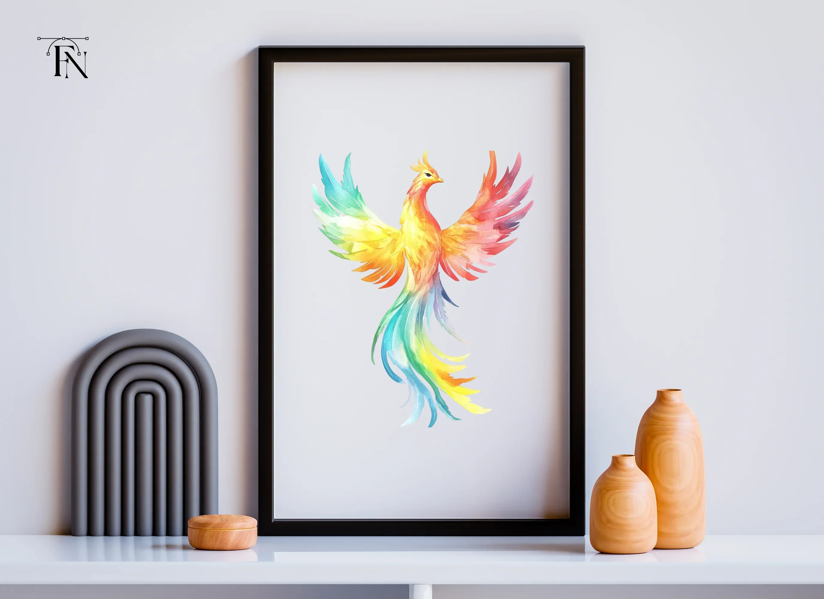 Vibrant Phoenix Clipart Bundle - Image 3