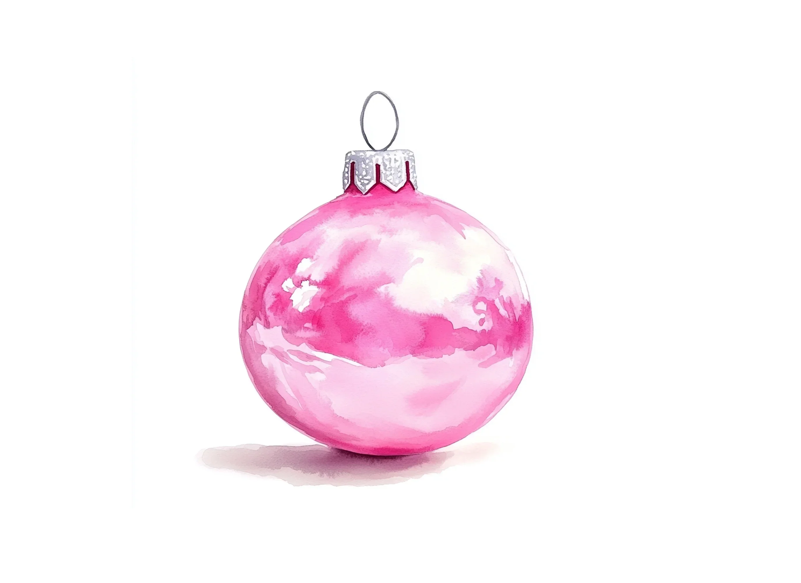 Vibrant Pink Christmas Ball Clipart Bundle - Image 2