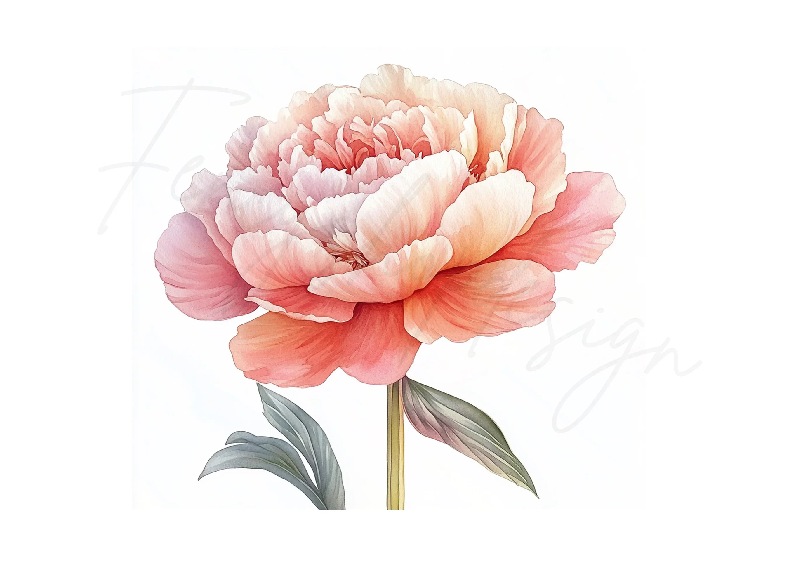 Vibrant Pink Peony Clipart Bundle - Image 2