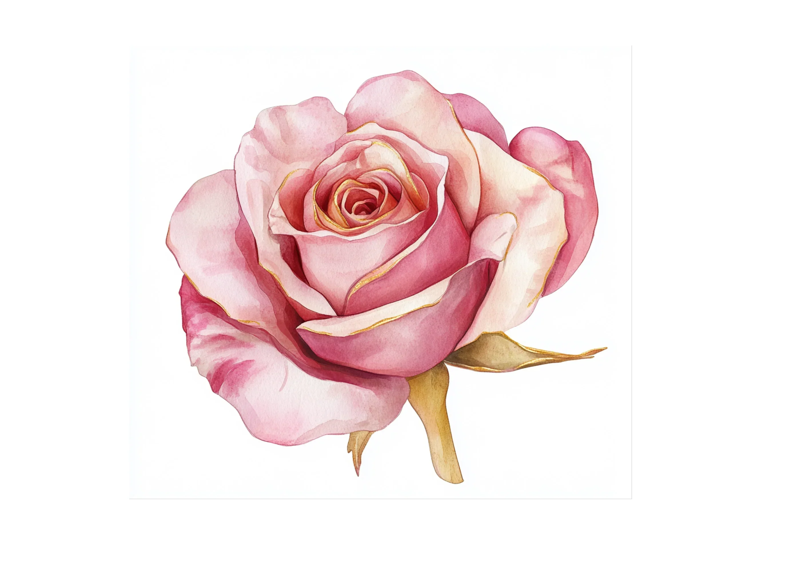 Vibrant Pink Rose Clipart Bundle - Image 2