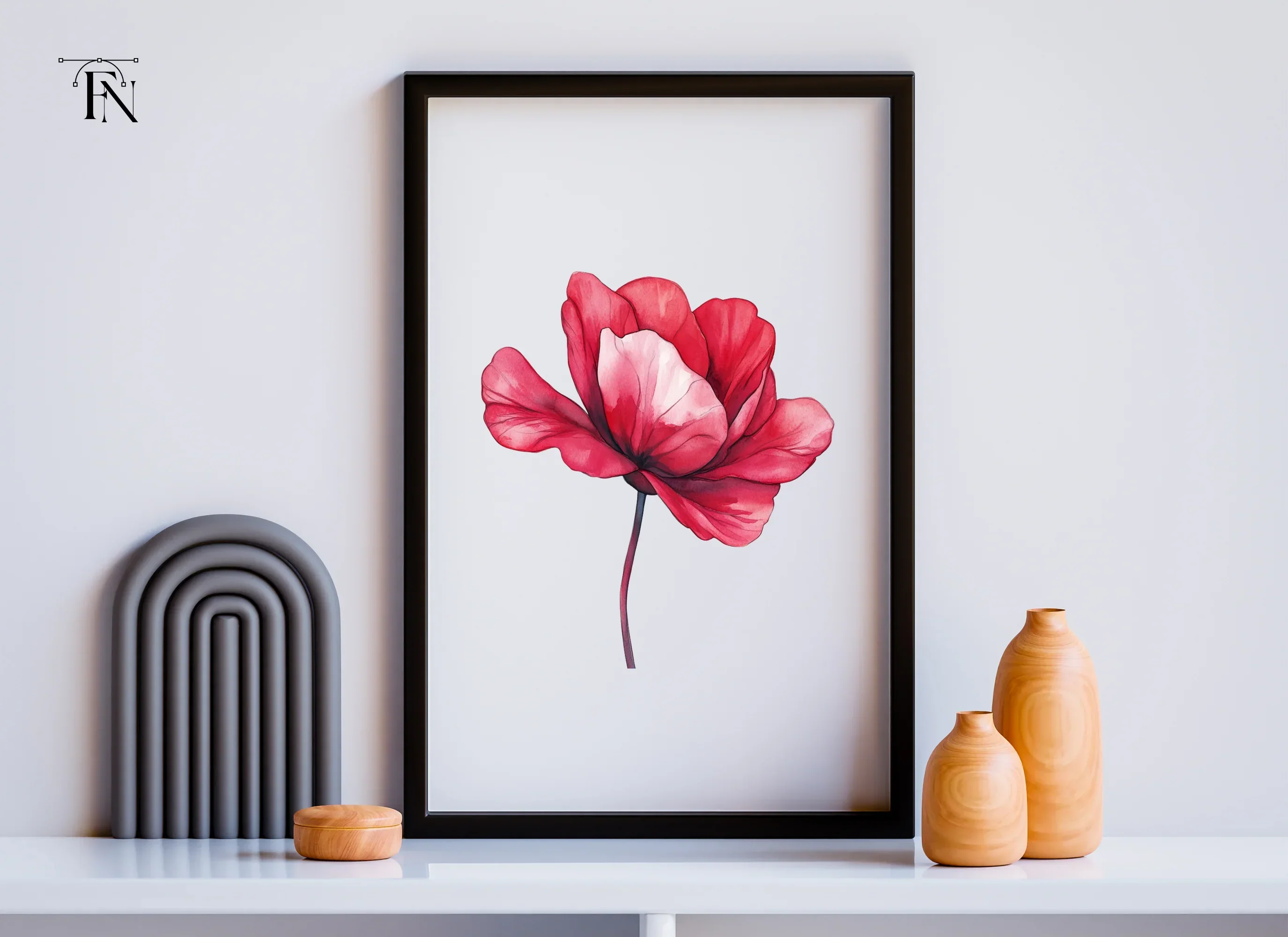 Vibrant Red Flower Clipart Bundle - Image 3