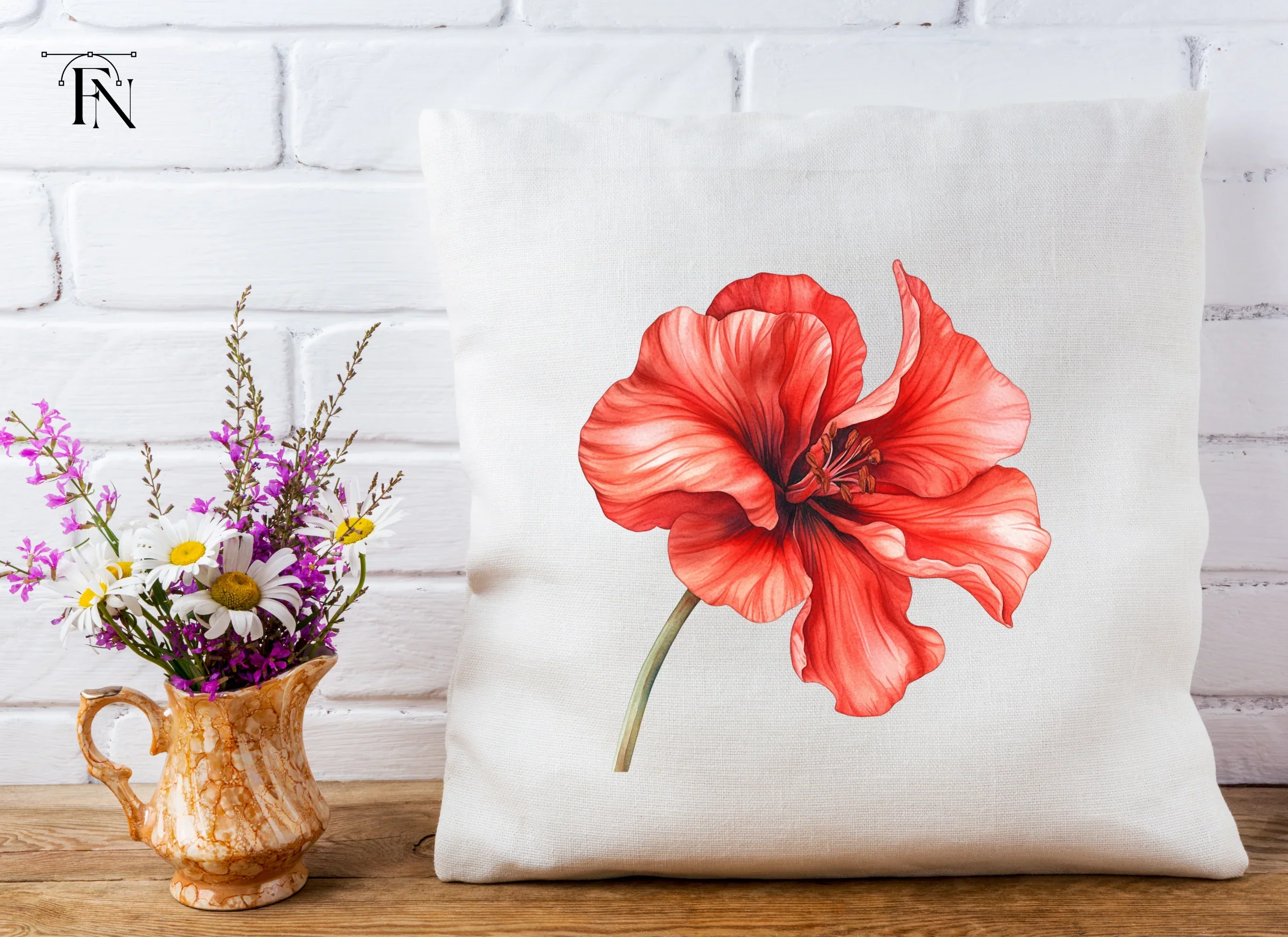 Vibrant Red Geranium Flower Clipart Bundle - Image 5