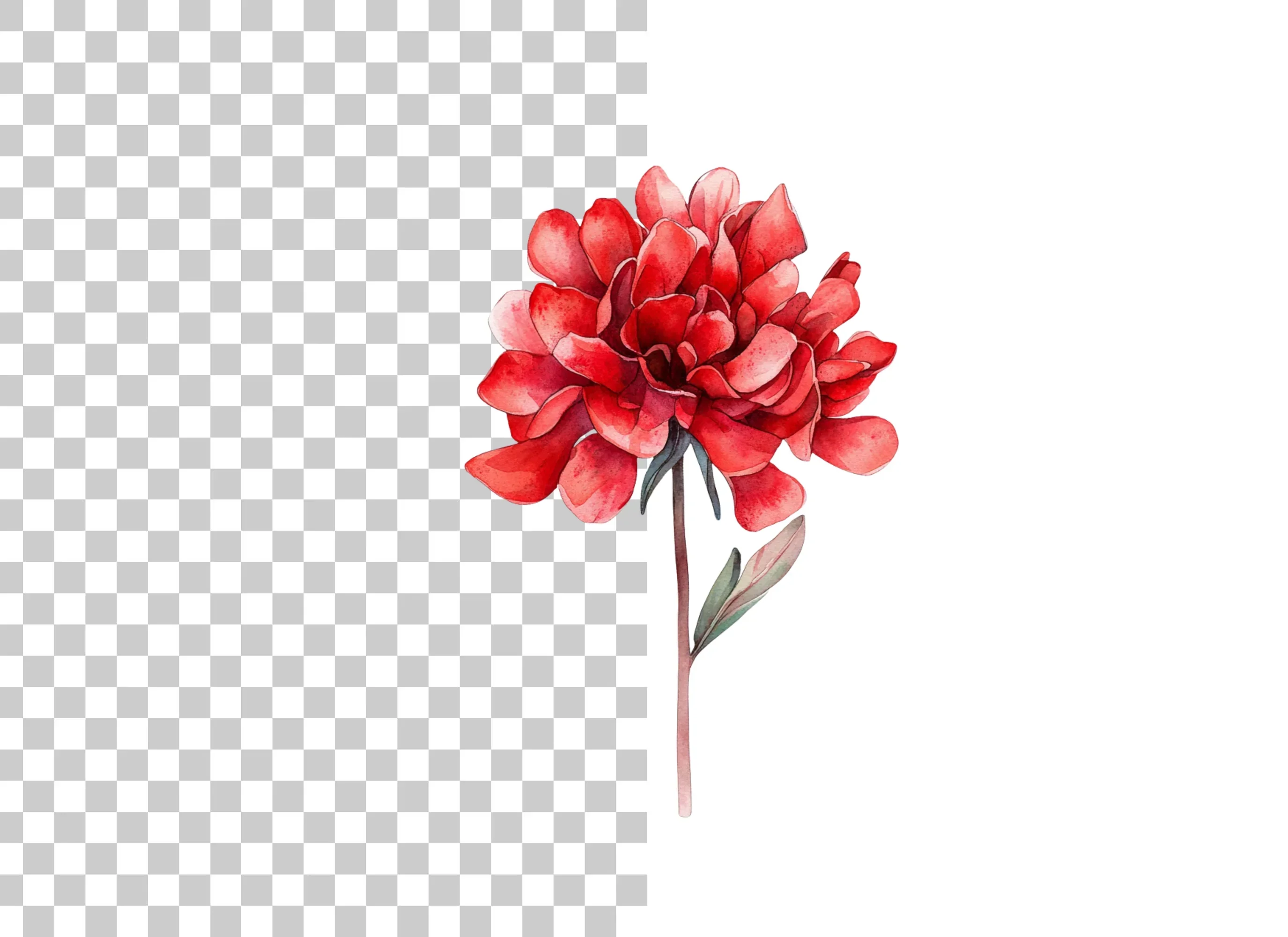Vibrant Red Peony Clipart Bundle - Image 2
