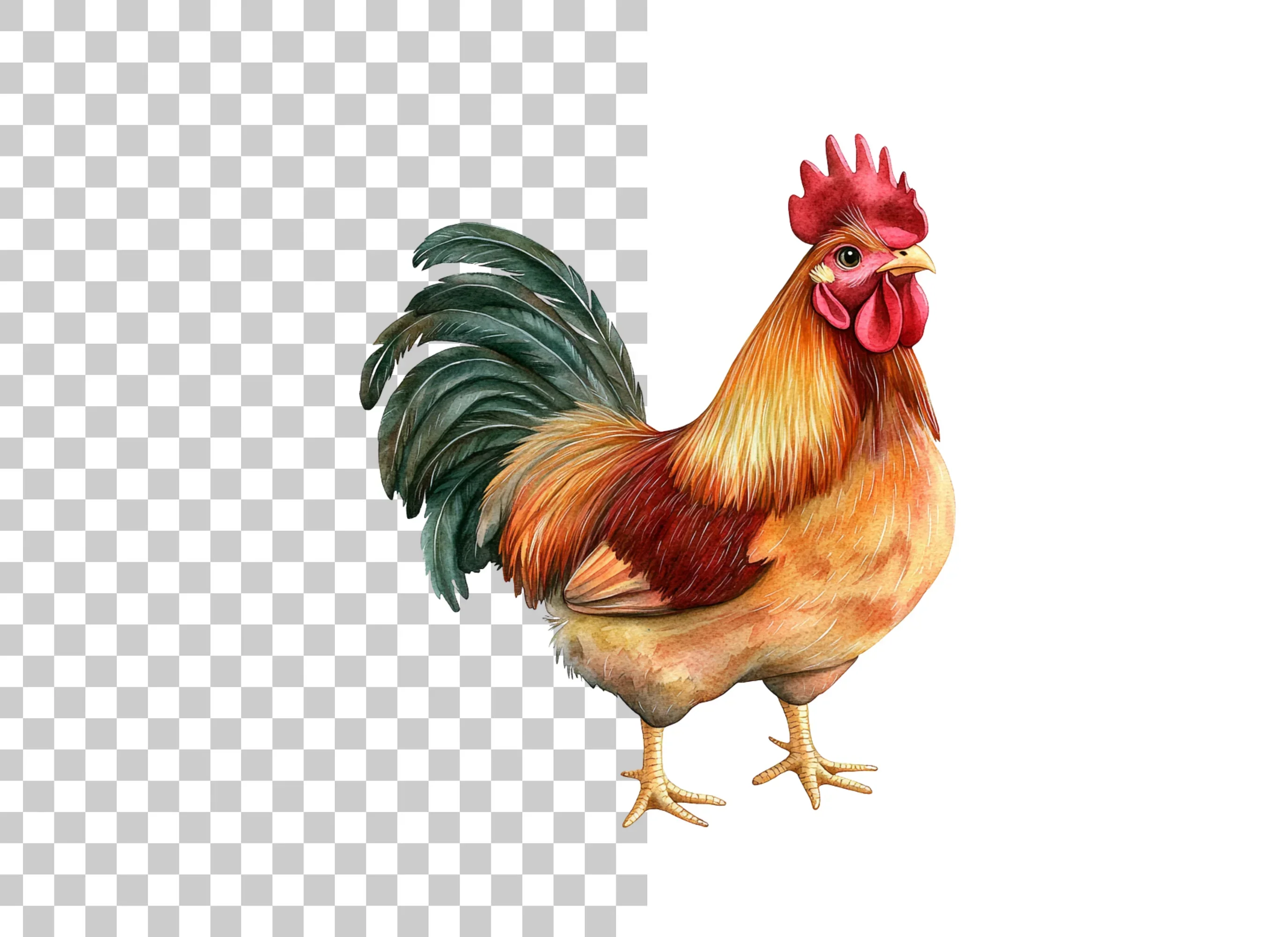 Vibrant Rooster Clipart Bundle - Image 2