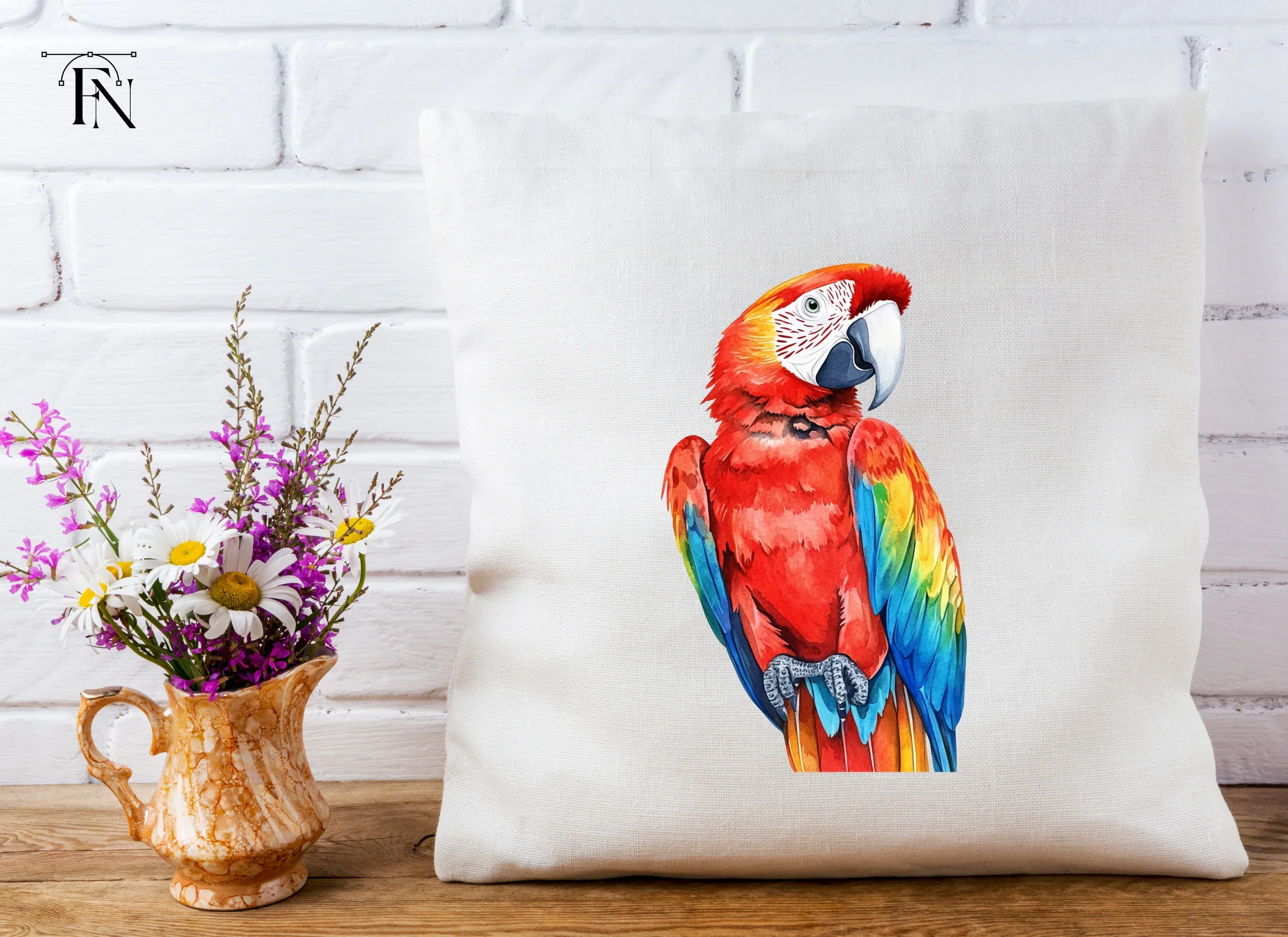 Vibrant Scarlet Macaw Parrot Clipart Bundle - Image 5