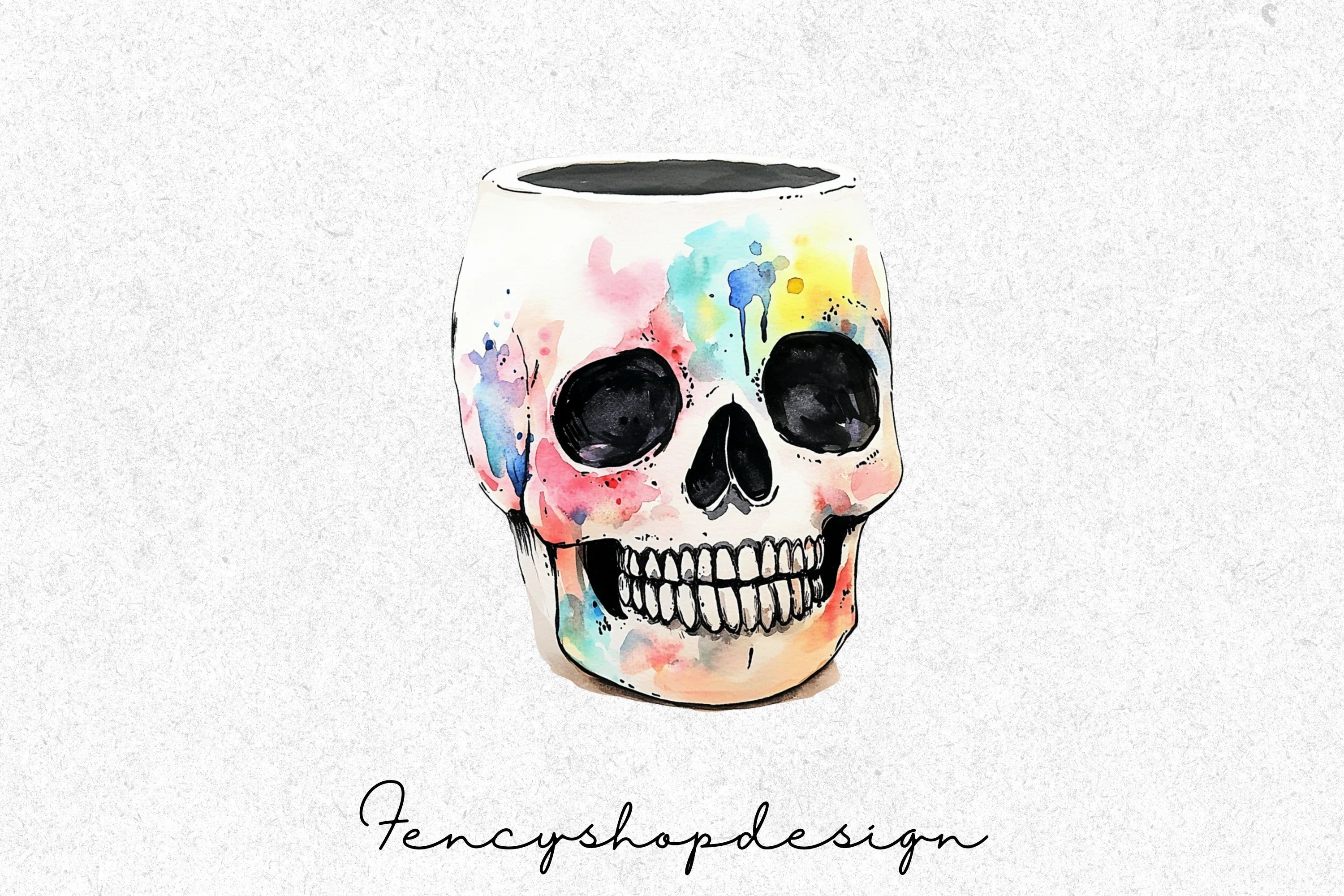 Vibrant Sugar Skull Clipart Bundle - Image 3