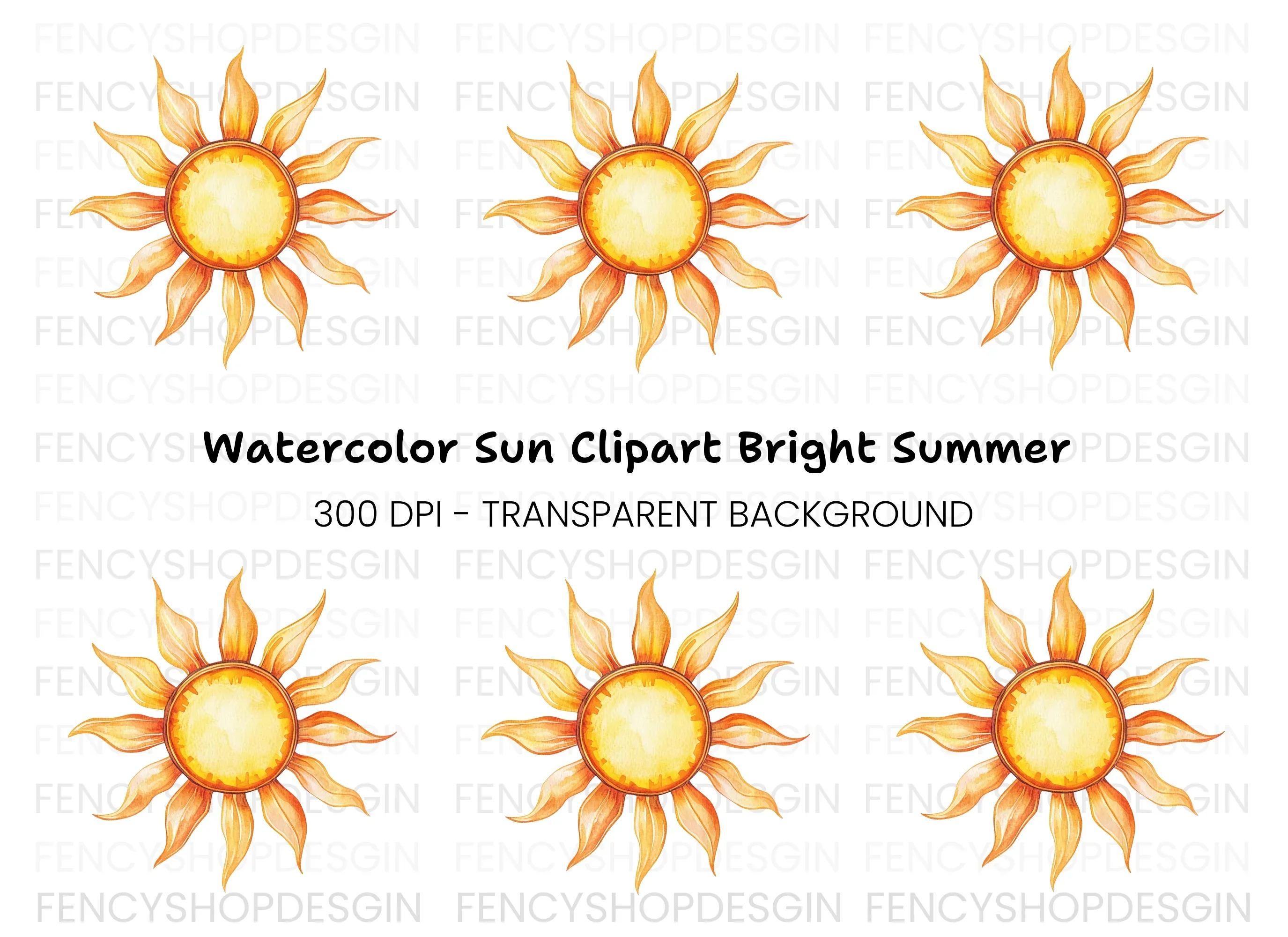 Vibrant Sun Clipart Bundle
