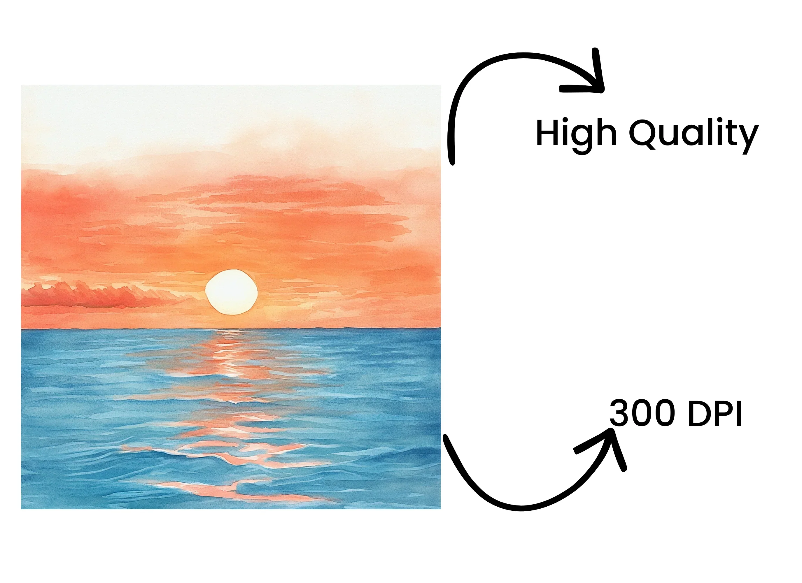 Vibrant Sunset Over Ocean Clipart Bundle - Image 4