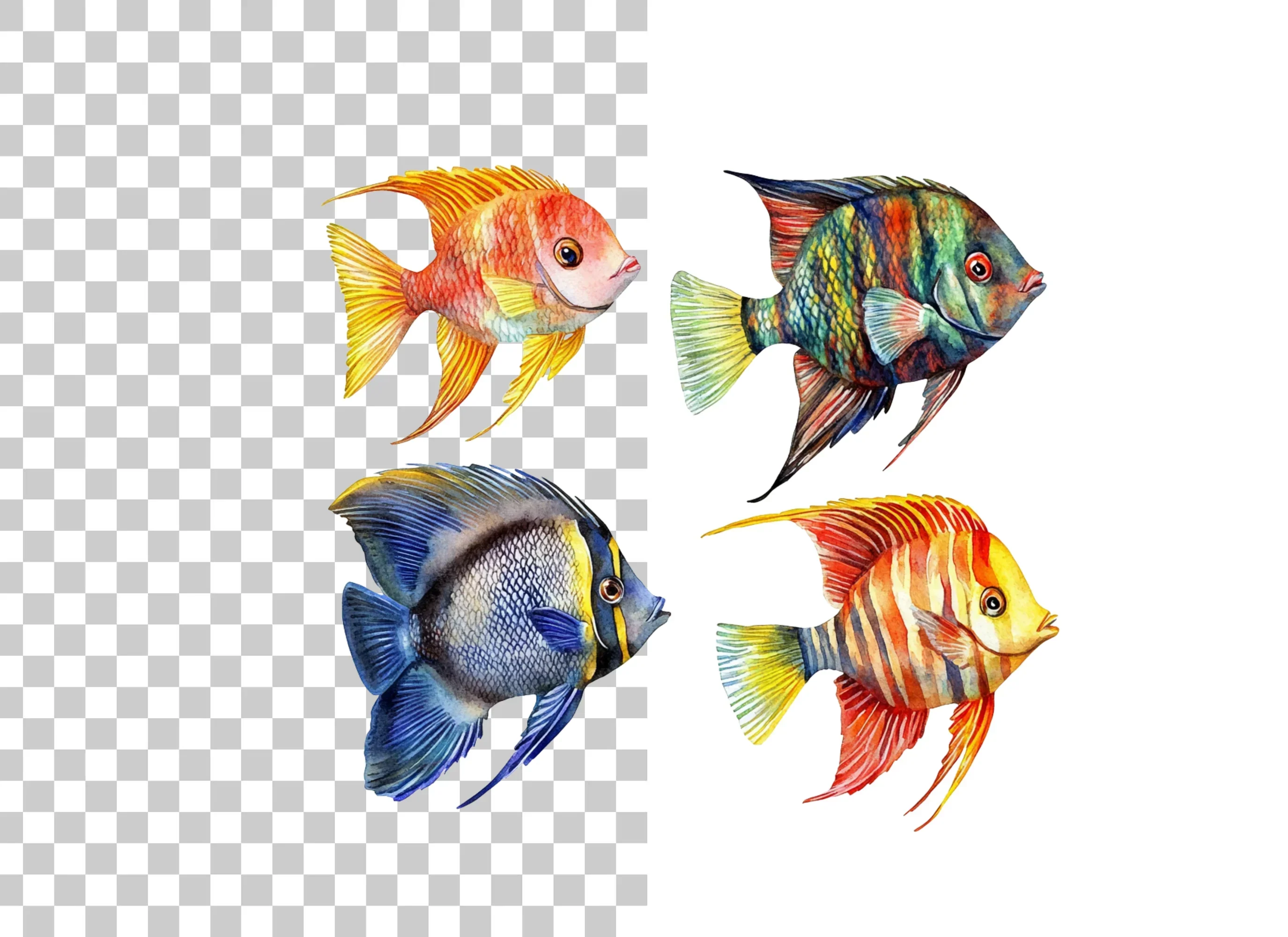 Vibrant Tropical Fish Clipart Bundle - Image 6