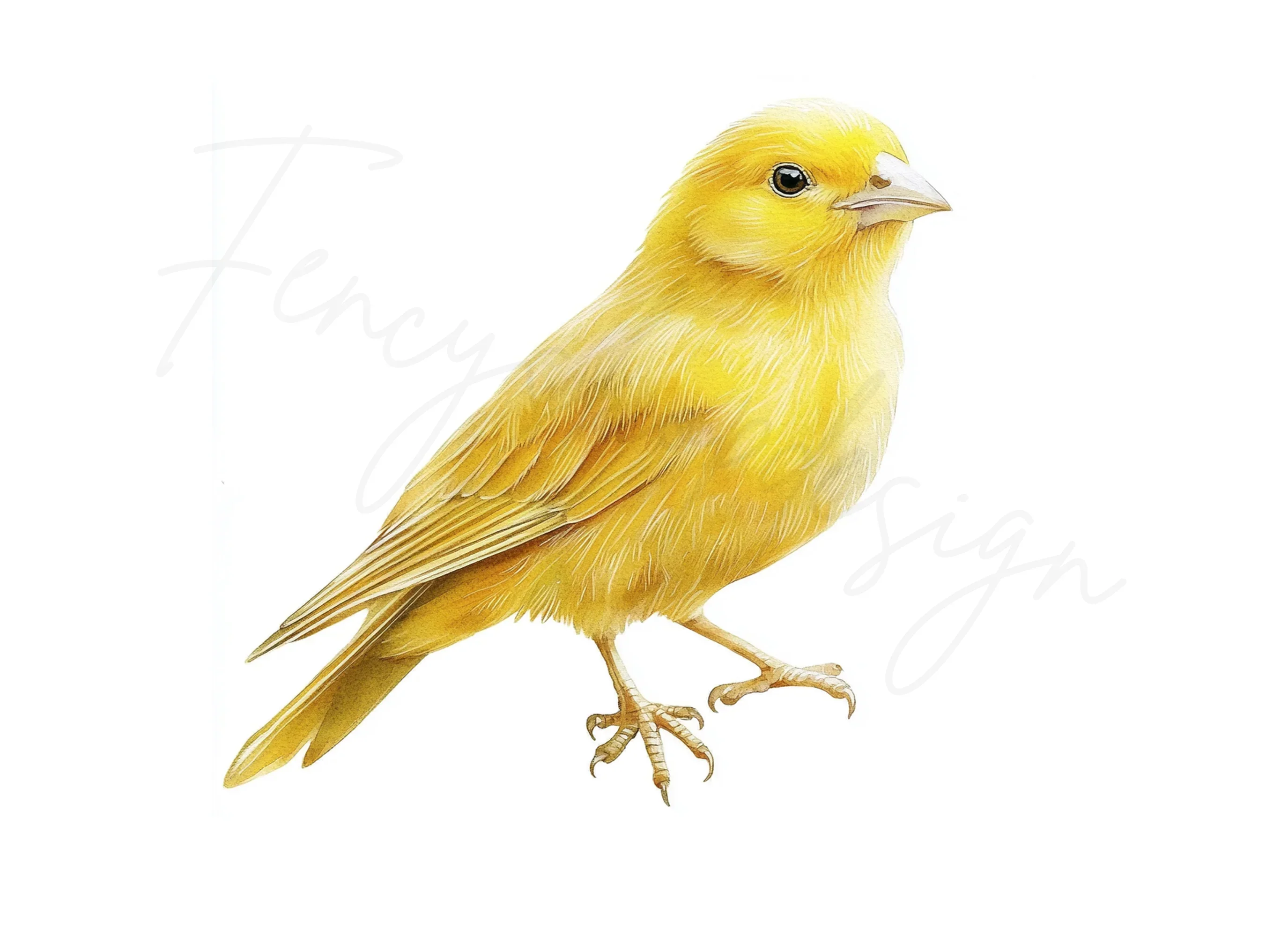 Vibrant Yellow Canary Bird Clipart Bundle - Image 2