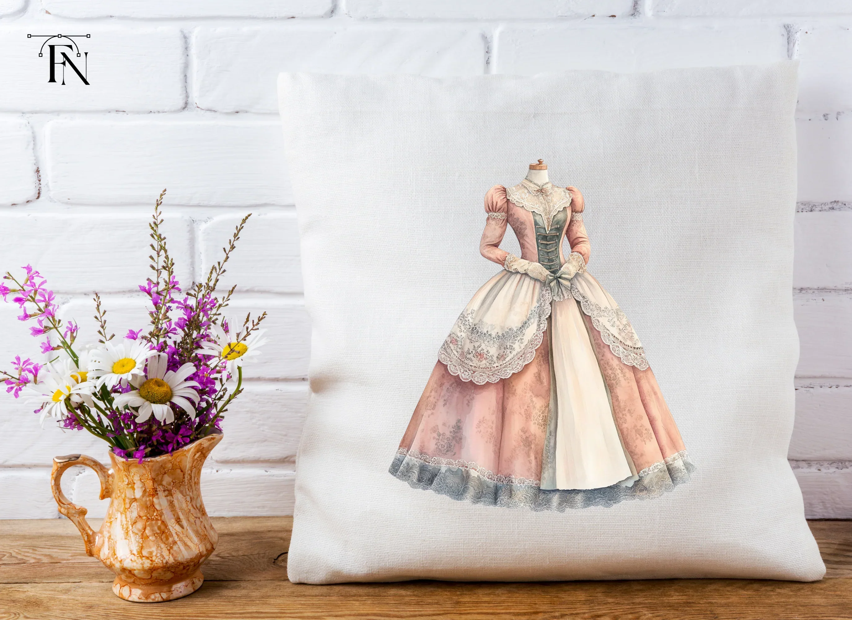 Victorian Gown Clipart Bundle - Image 5