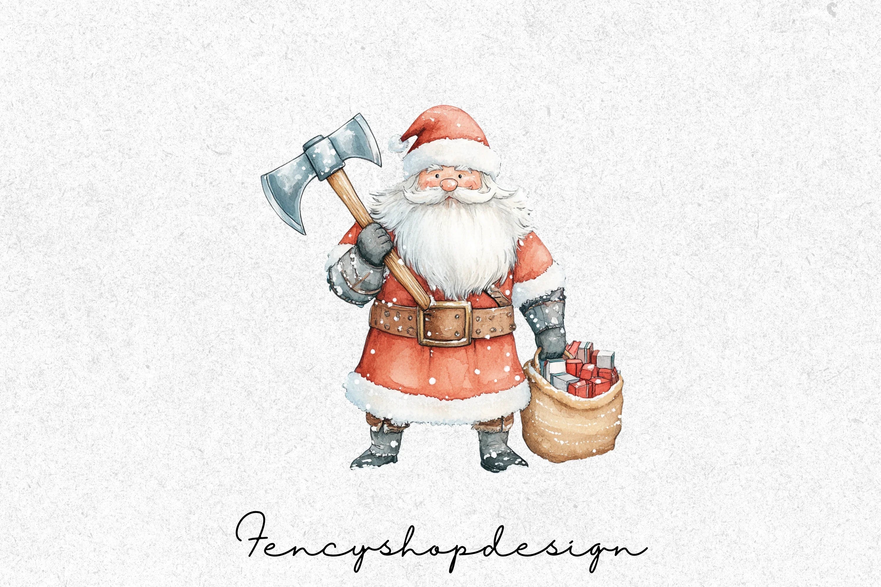 Viking Santa Christmas Clipart Bundle - Image 2