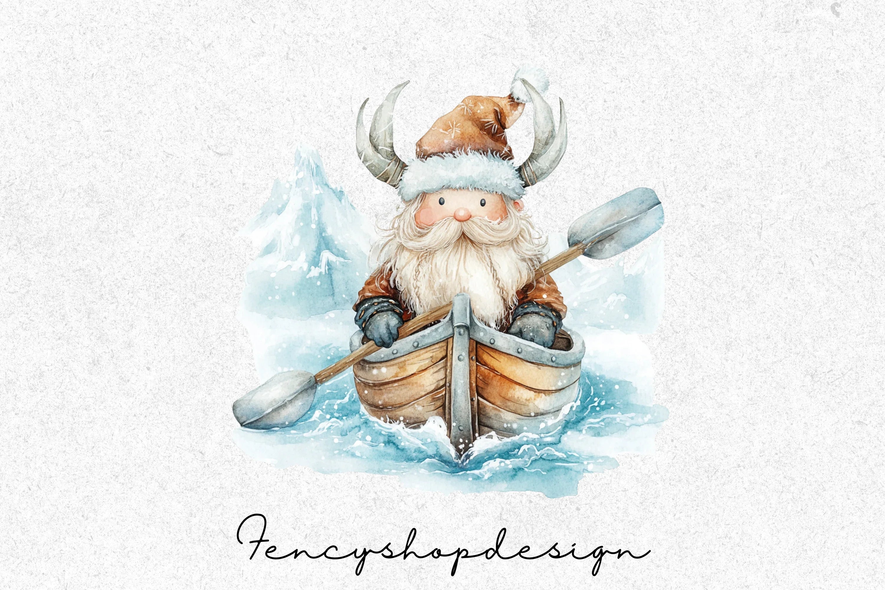 Viking Santa Winter Fun Clipart Bundle - Image 4