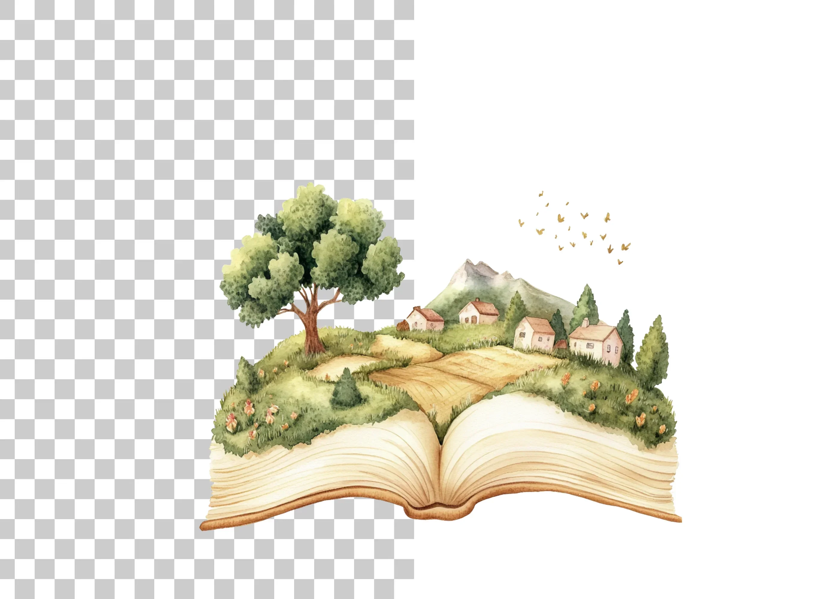 Village Scene Storybook Clipart Bundle - Image 2
