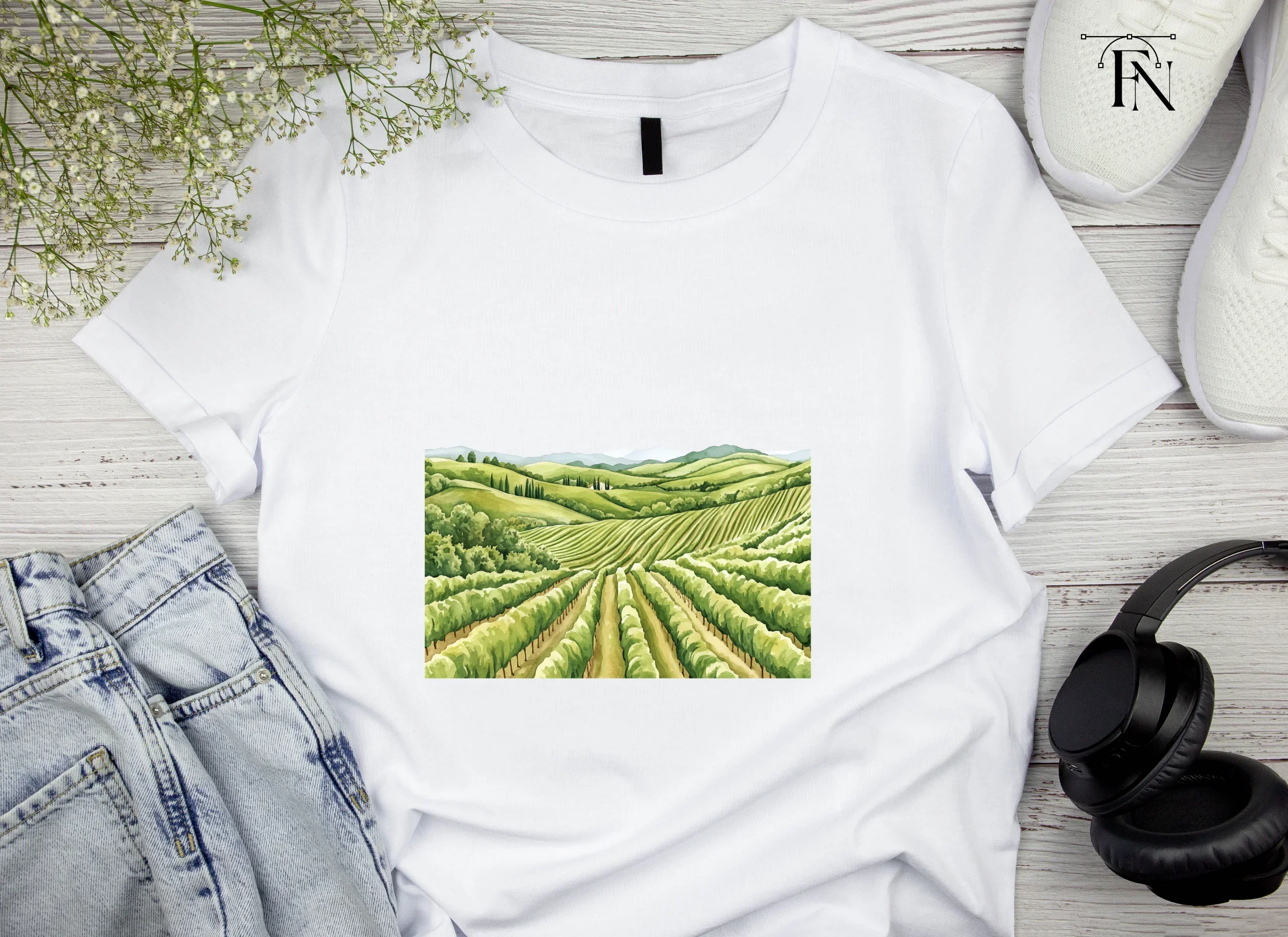 Vineyard Scenery Clipart Bundle - Image 3