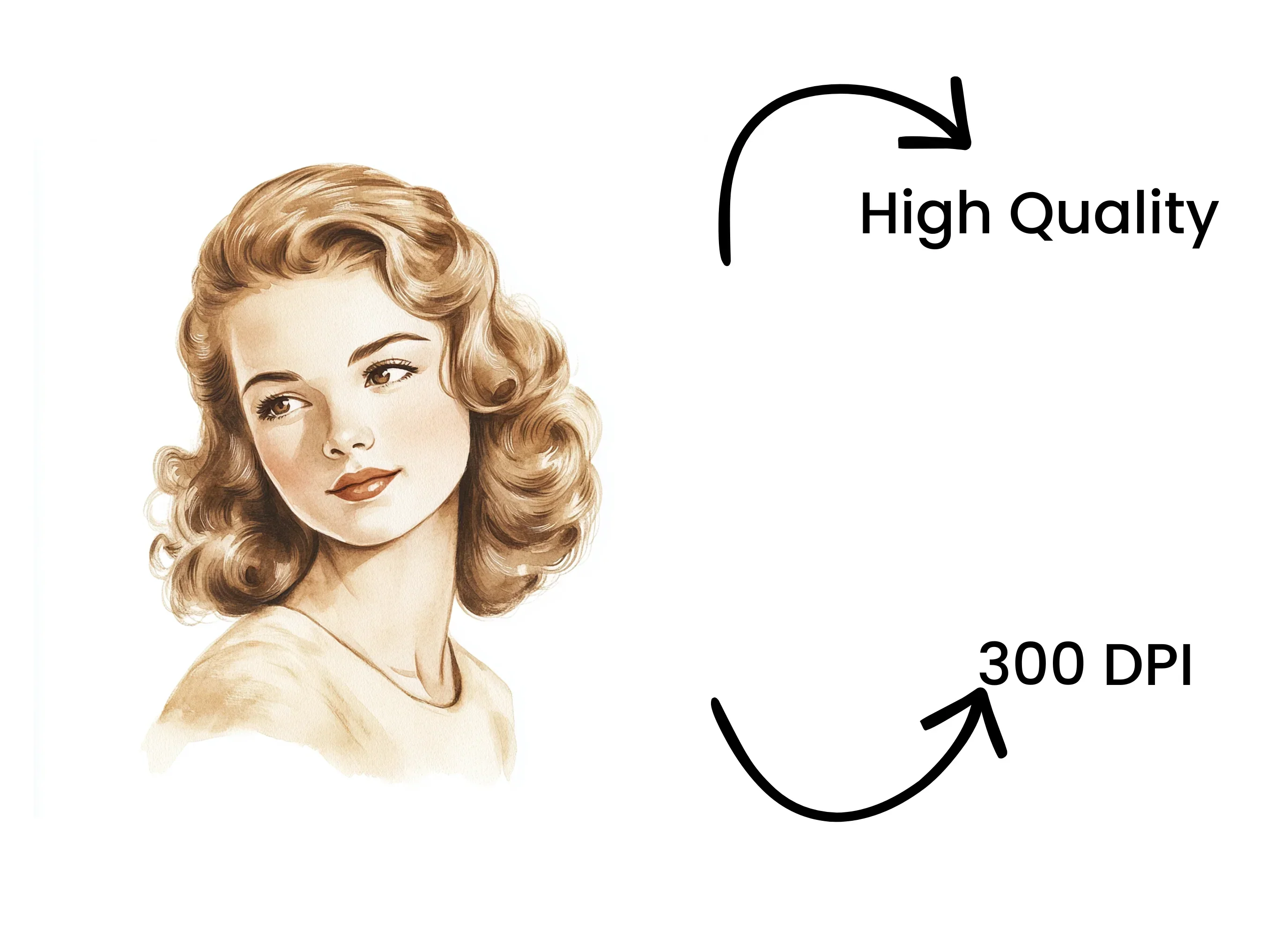 Vintage 50s Women Clipart Bundle - Image 4