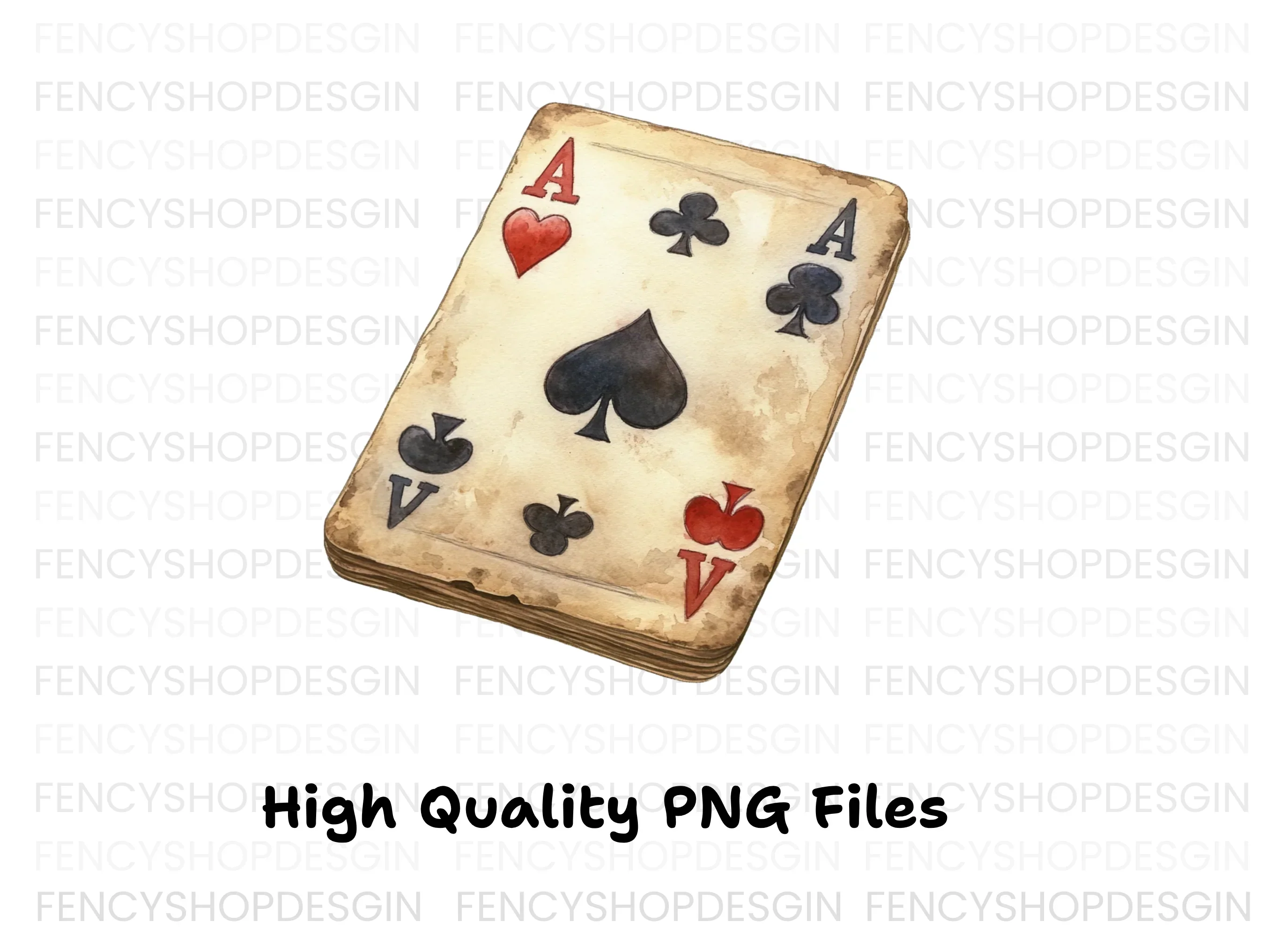 Vintage Ace of Spades Playing Card Clipart Bundle - Image 3