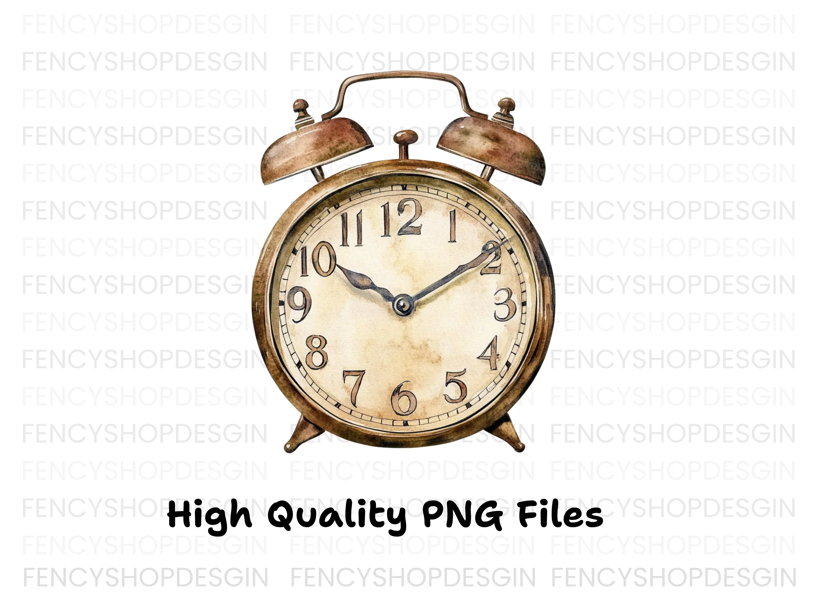 Vintage Alarm Clock Clipart Bundle - Image 2