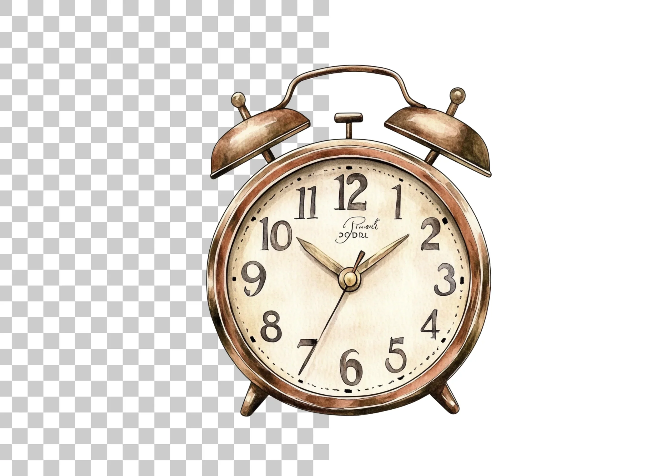 Vintage Alarm Clock Clipart Bundle - Image 3
