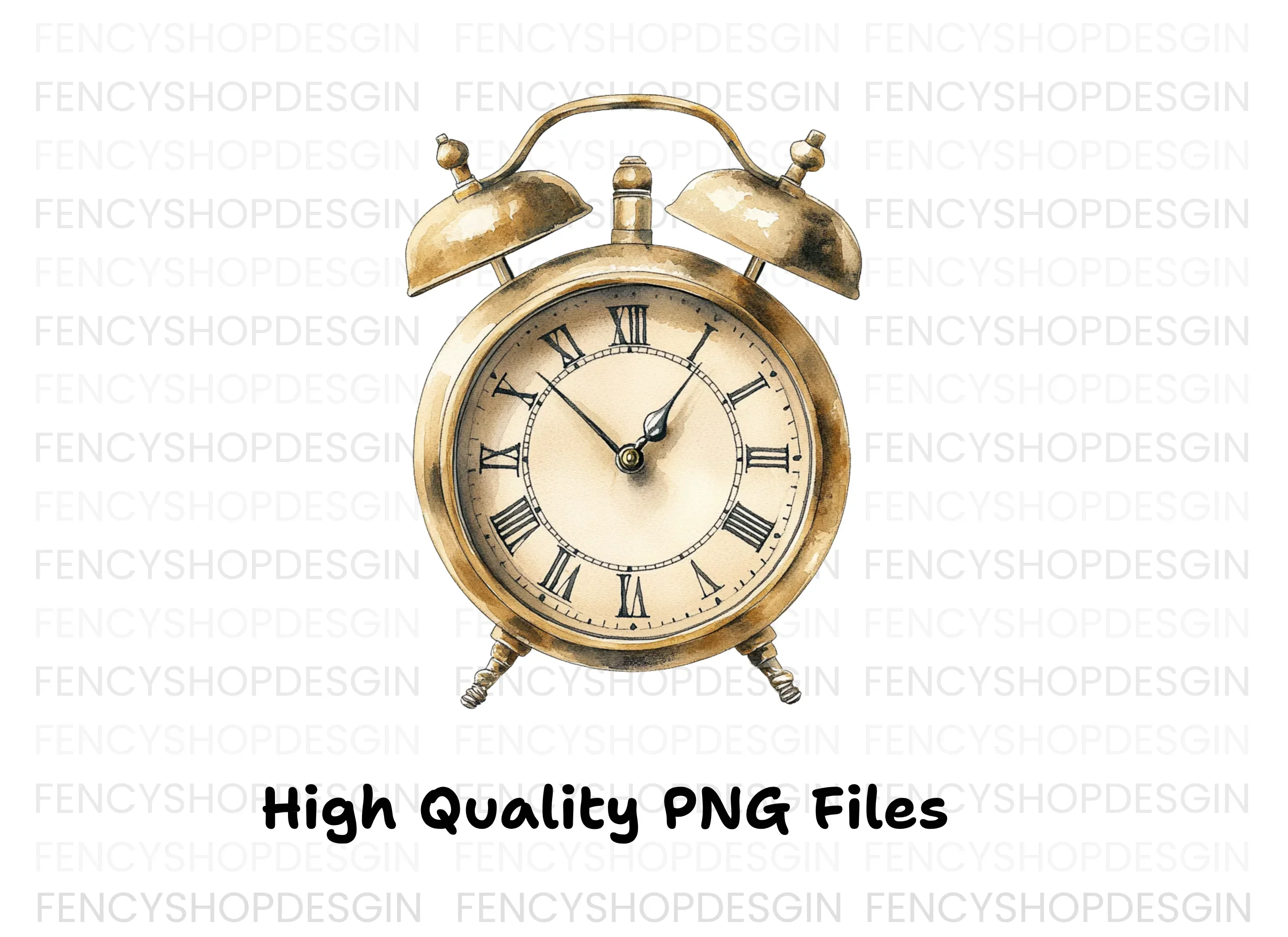 Vintage Alarm Clocks Clipart Bundle - Image 3