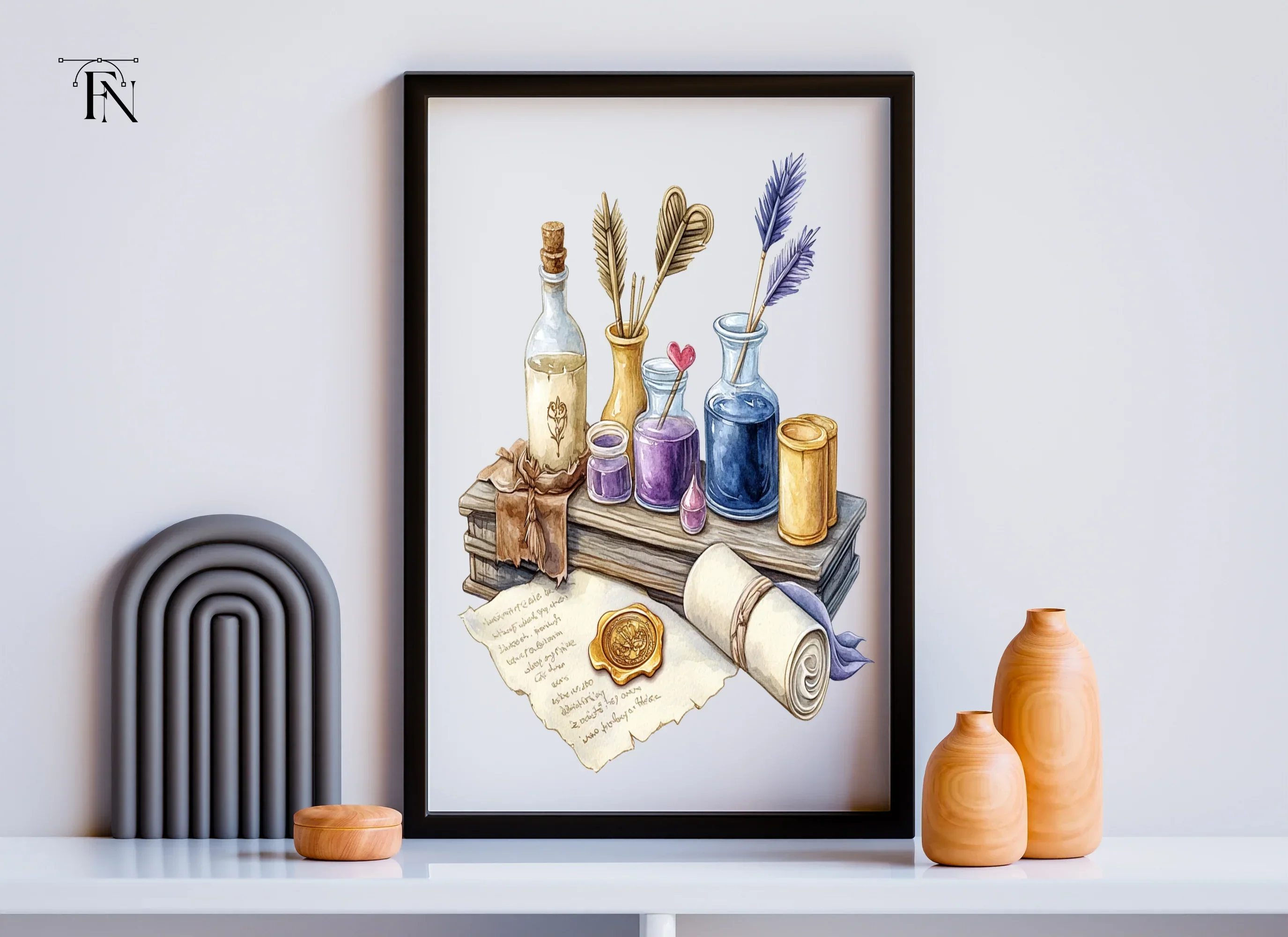Vintage Apothecary Writing Clipart Bundle - Image 4