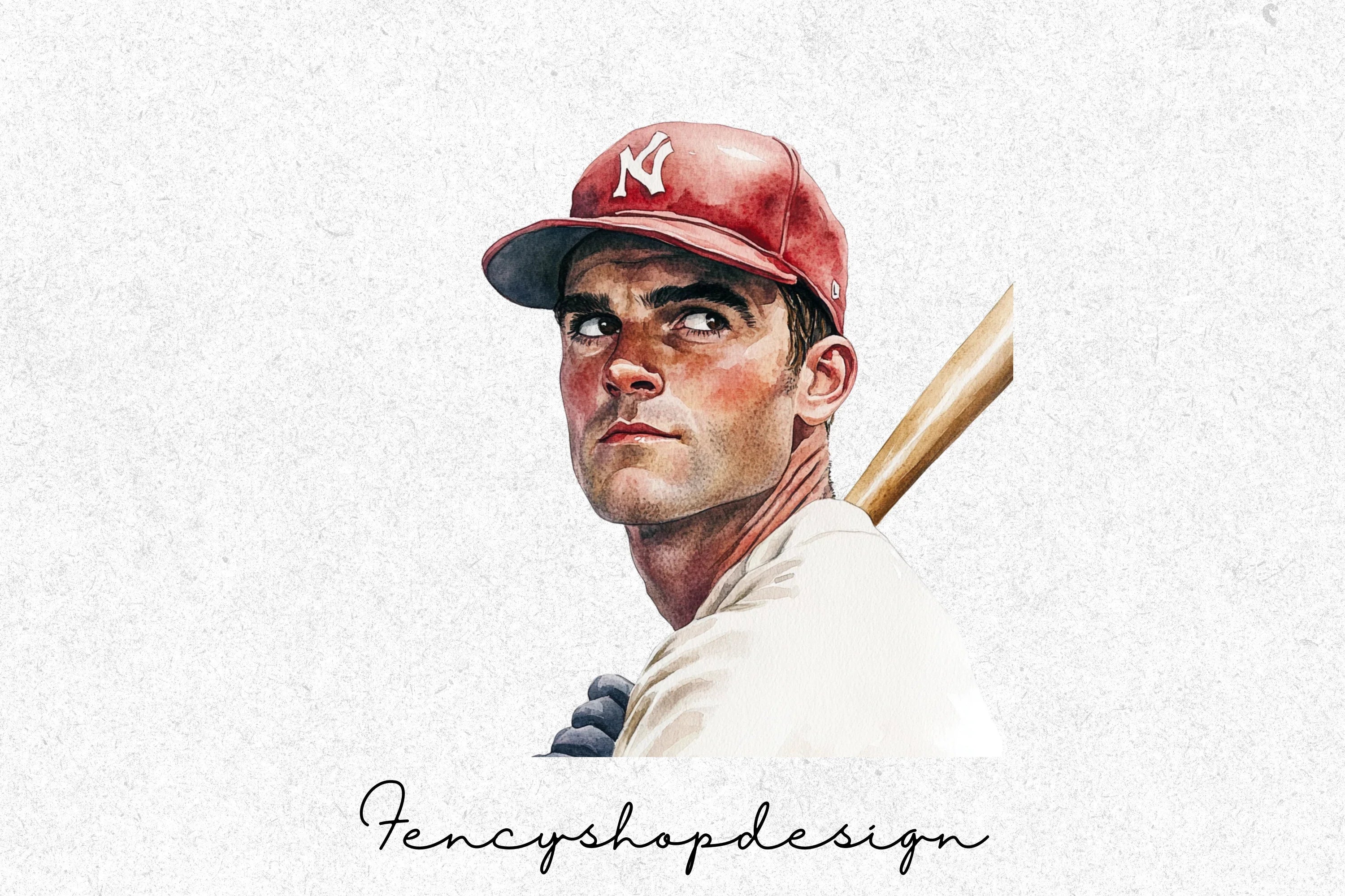 Vintage Baseball Players Clipart Bundle - Image 3