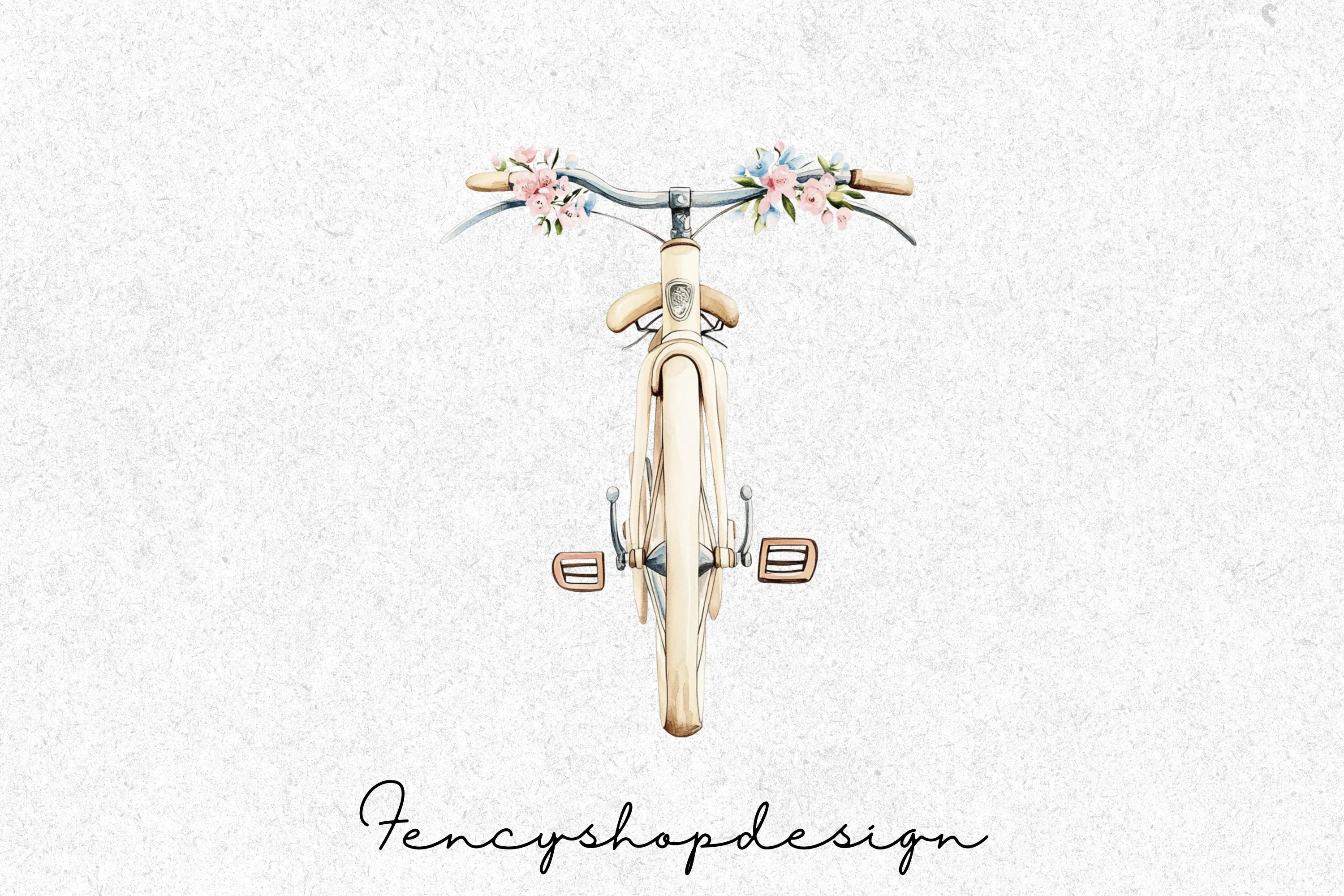 Vintage Bicycle Top View Clipart Bundle - Image 3