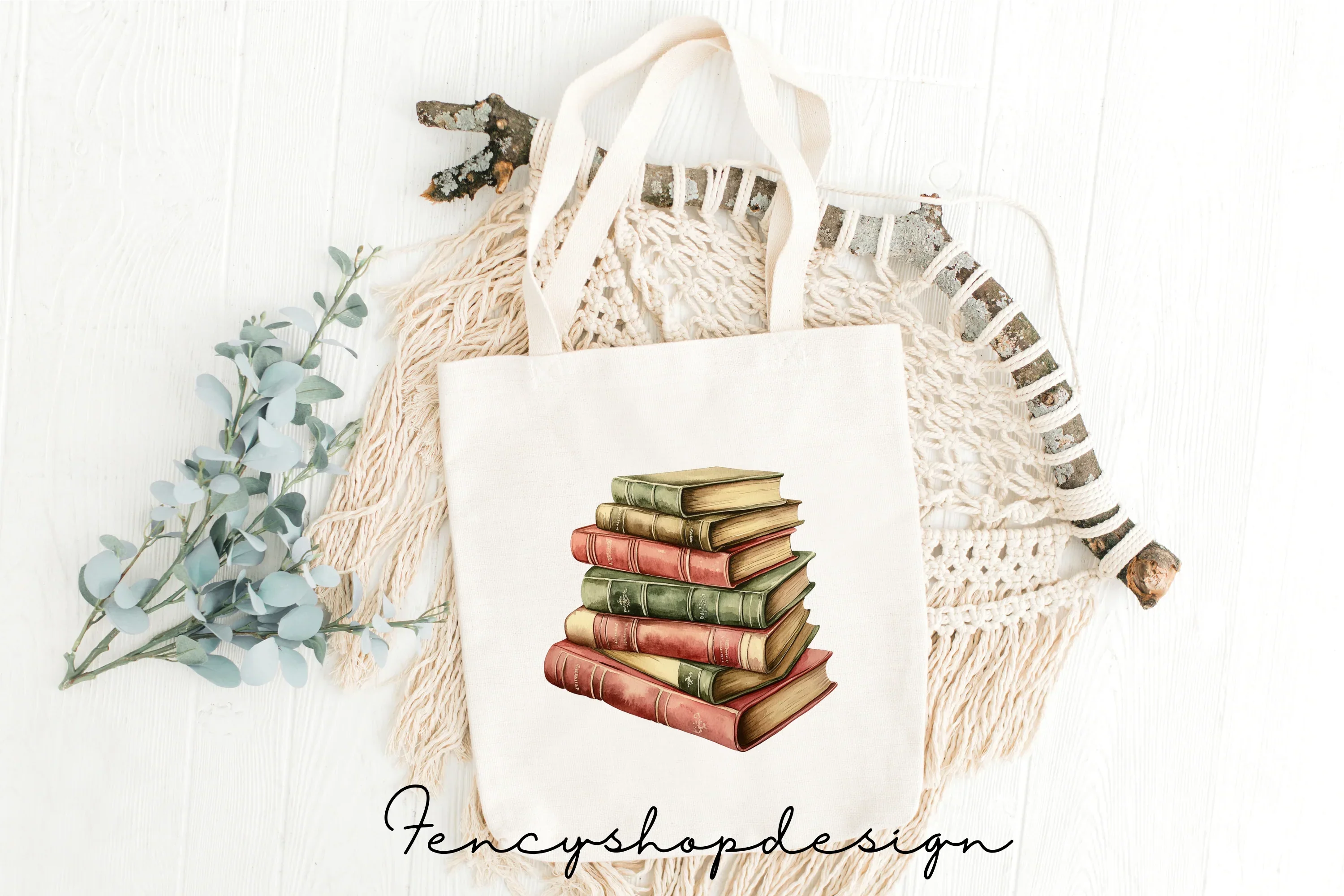 Vintage Book Stacks Clipart Bundle - Image 2