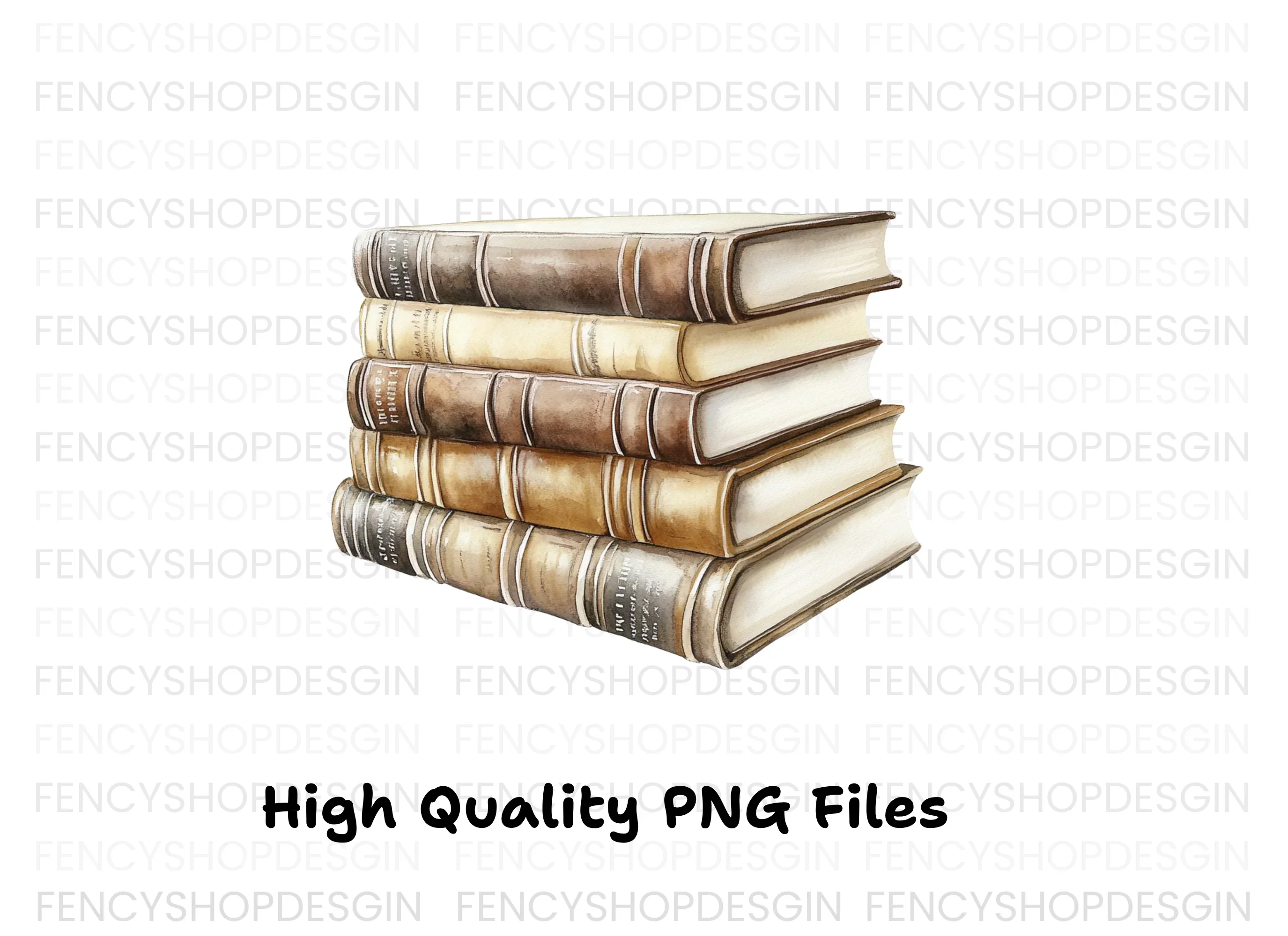 Vintage Book Stacks Clipart Bundle - Image 3
