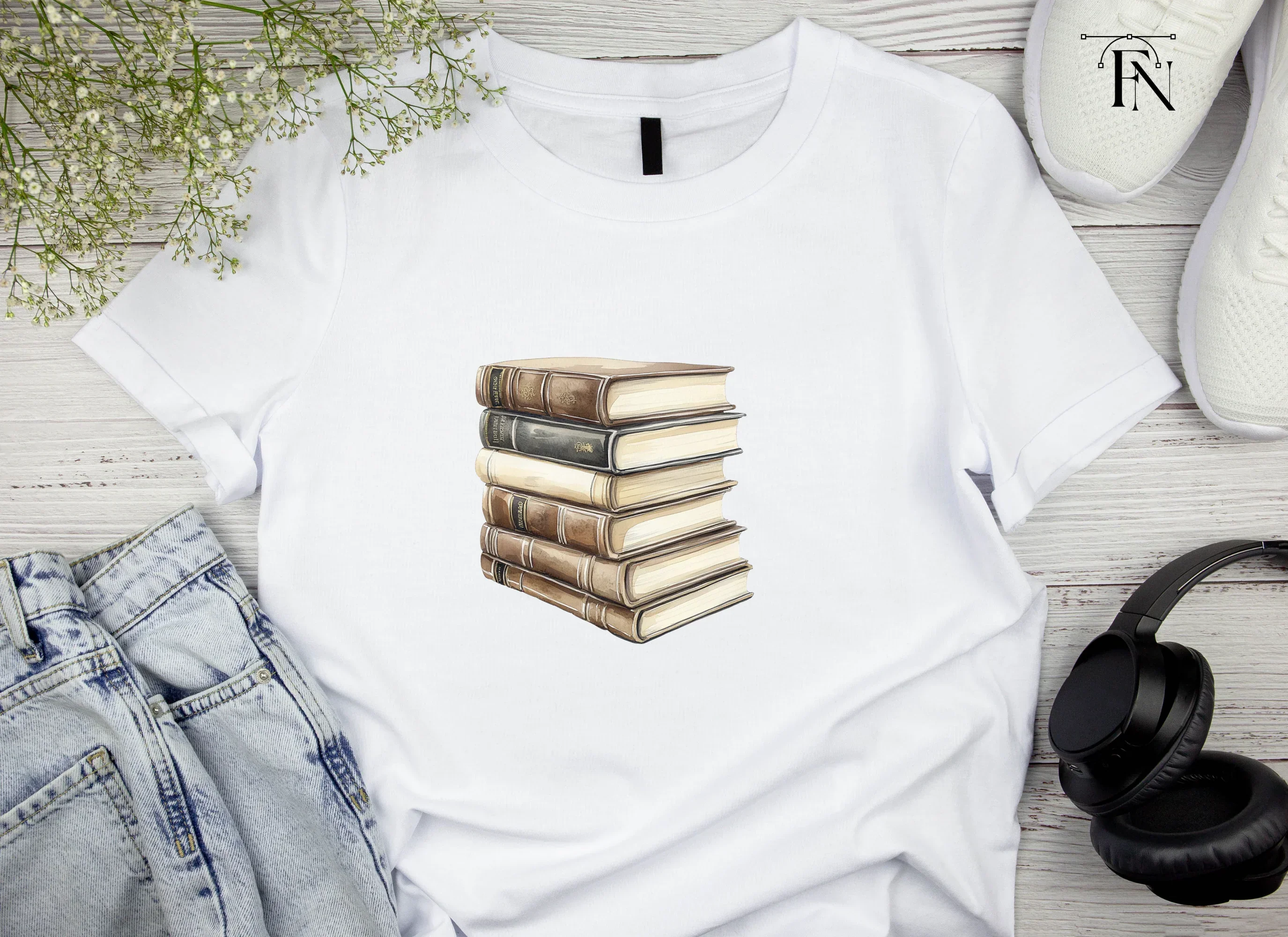 Vintage Book Stacks Clipart Bundle - Image 4