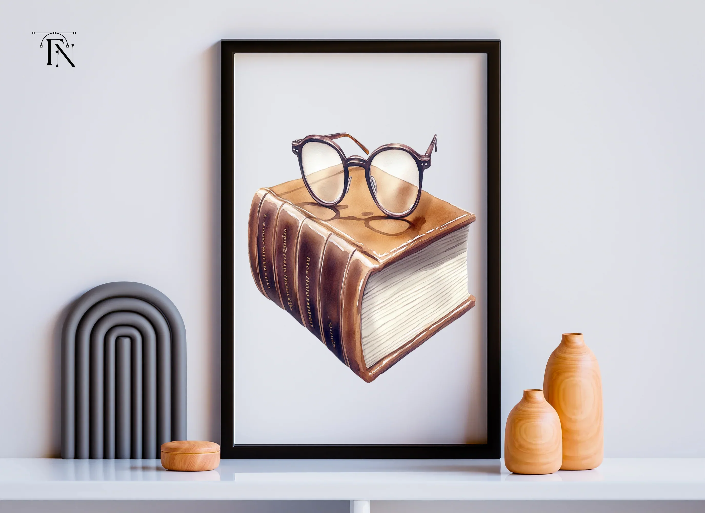 Vintage Books and Glasses Clipart Bundle - Image 4