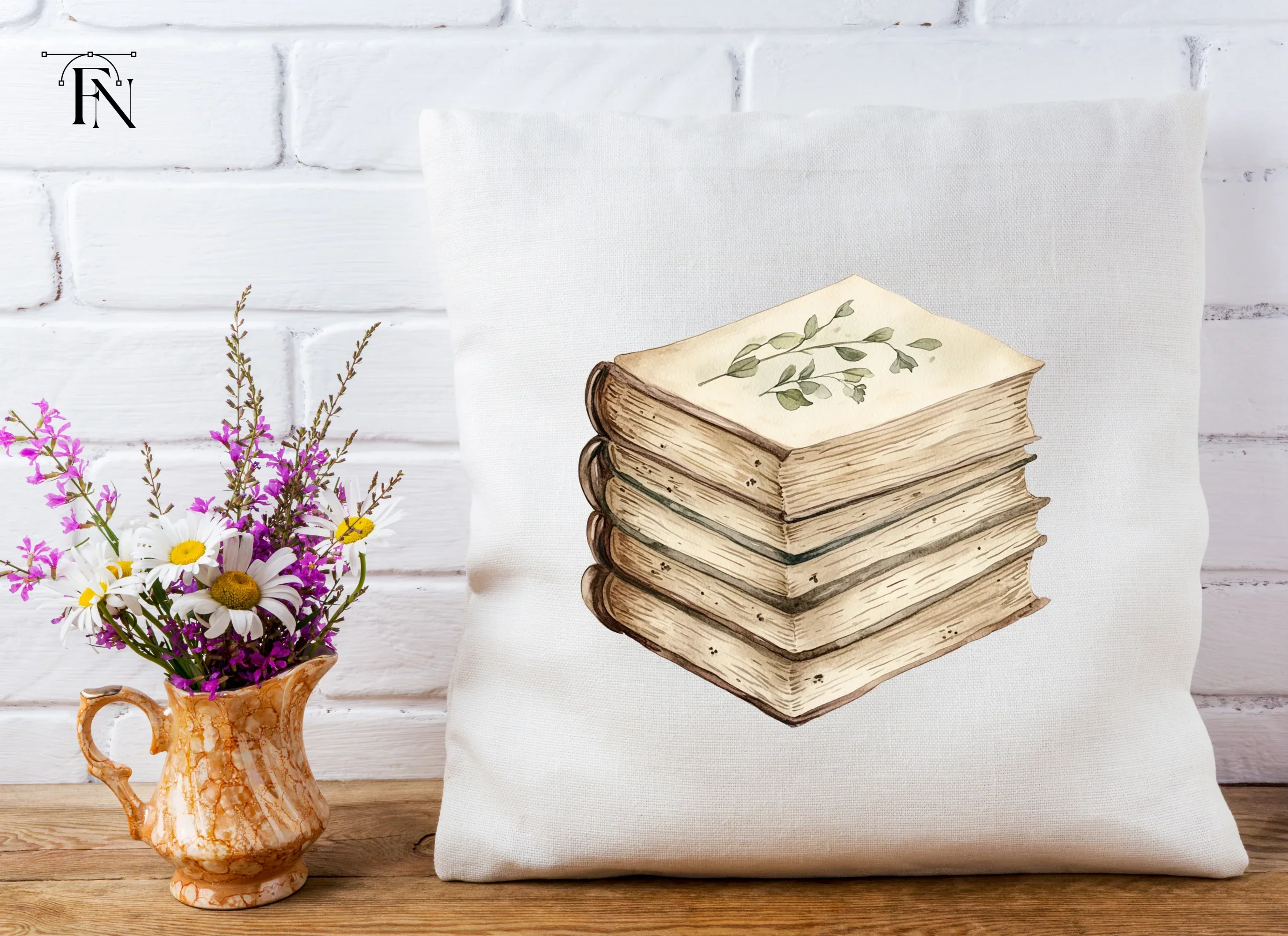 Vintage Books and Quills Clipart Bundle - Image 5