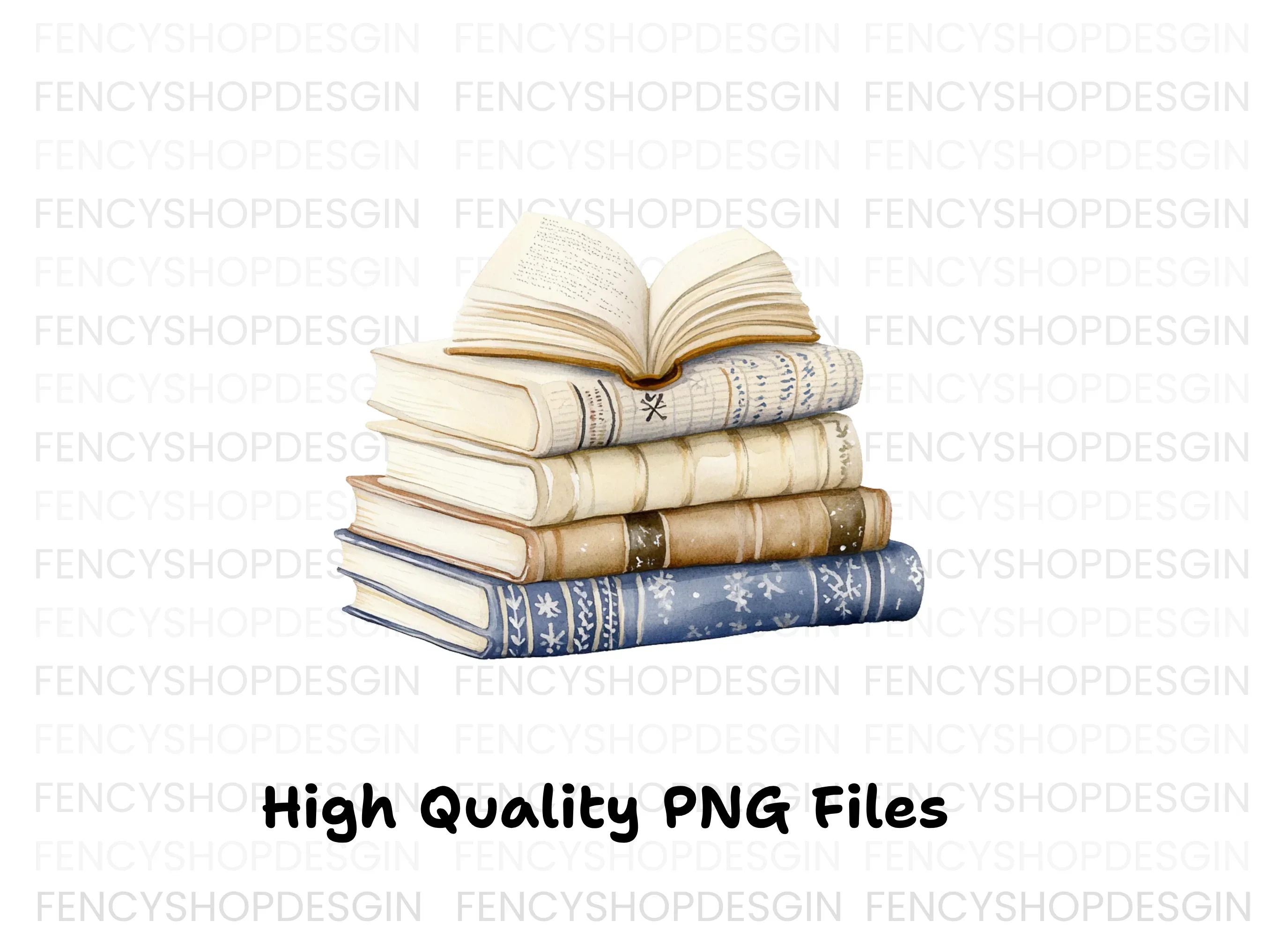 Vintage Books Clipart Bundle - Image 3