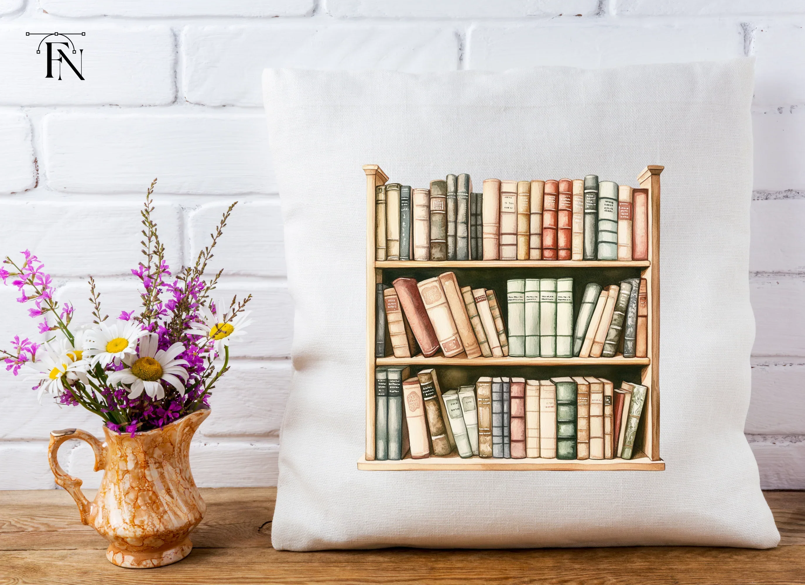Vintage Bookshelf Clipart Bundle - Image 4