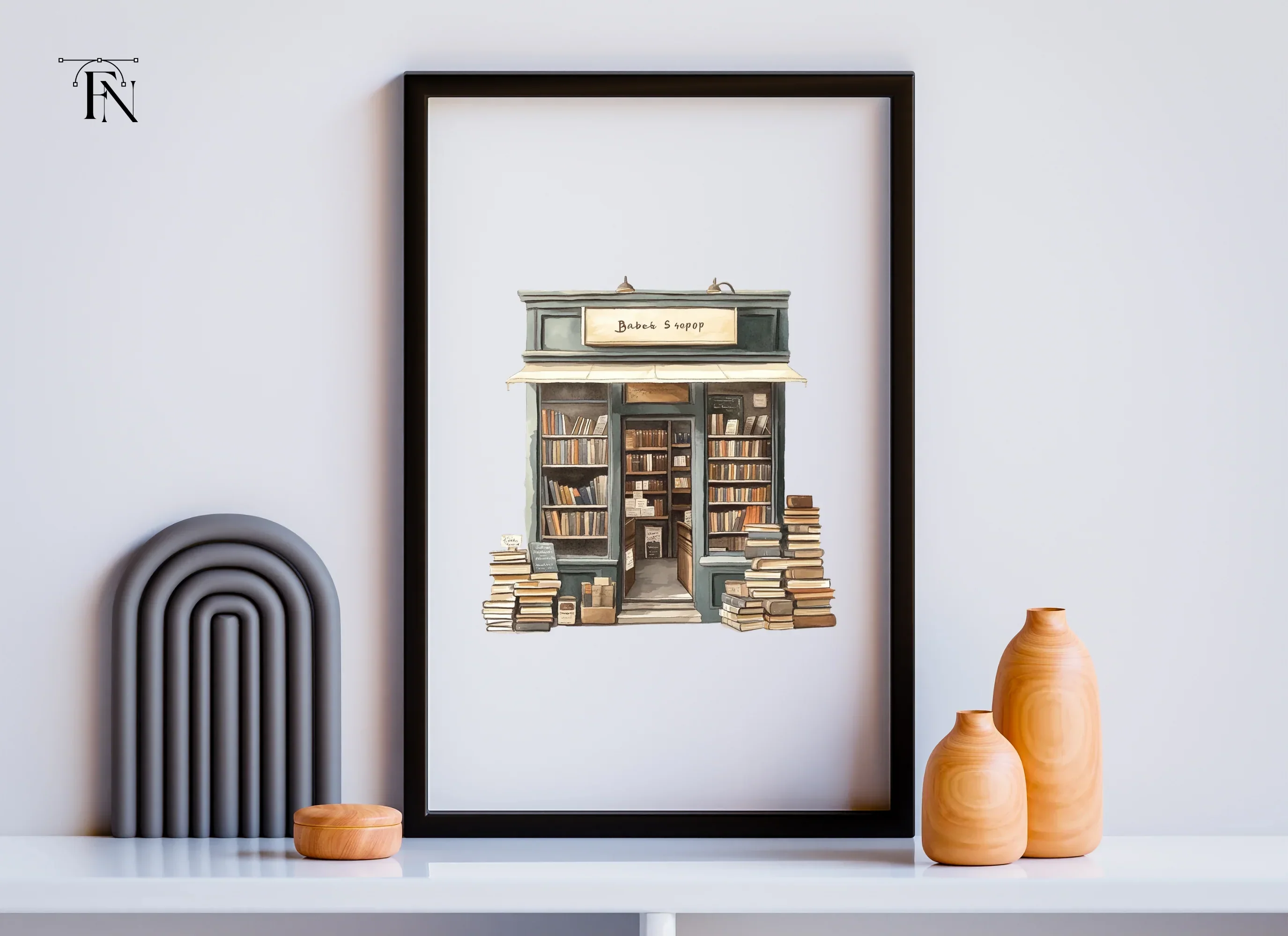 Vintage Bookstore Clipart Bundle - Image 3