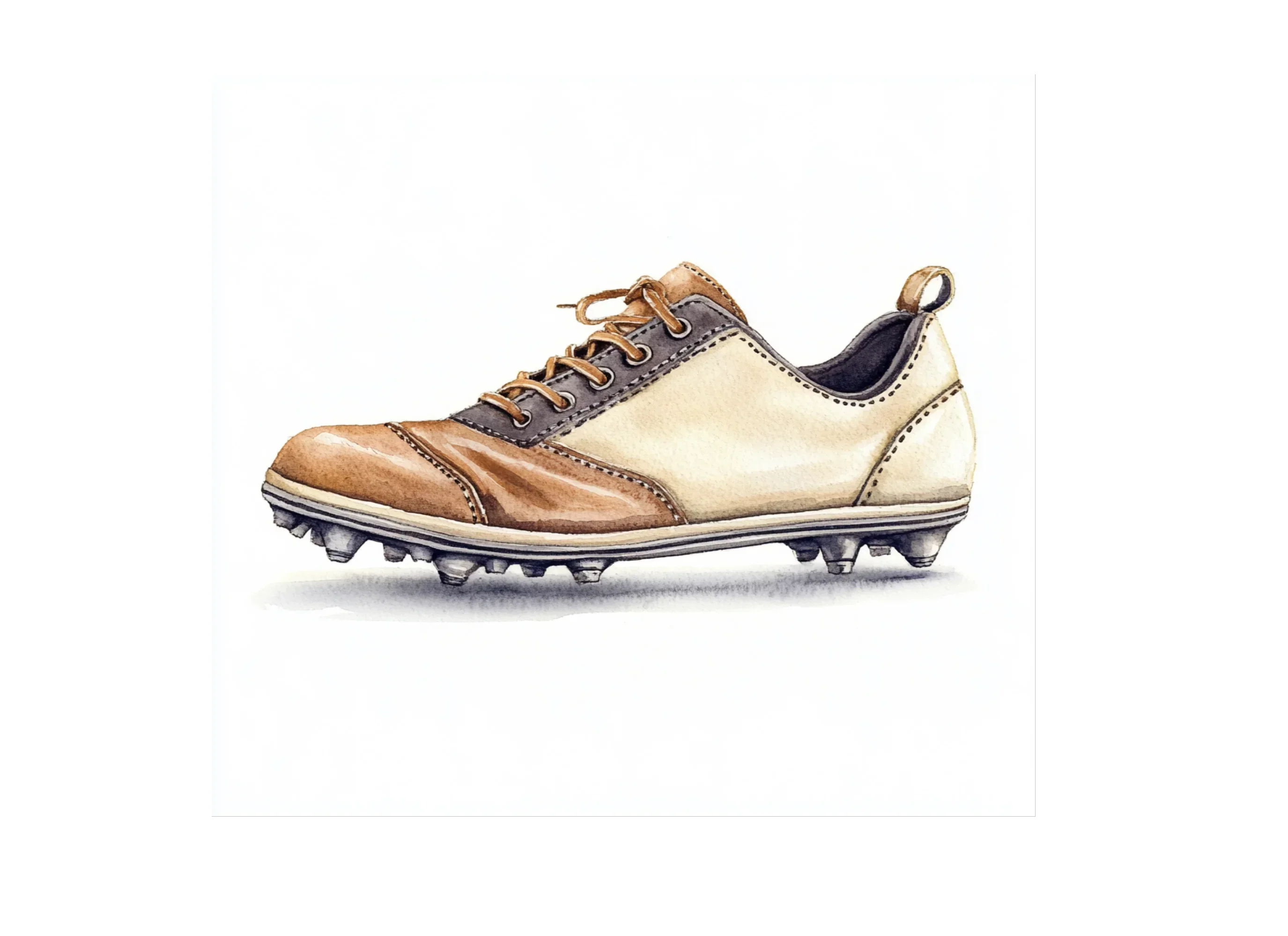 Vintage Brown Cream Sports Shoes Clipart Bundle - Image 2