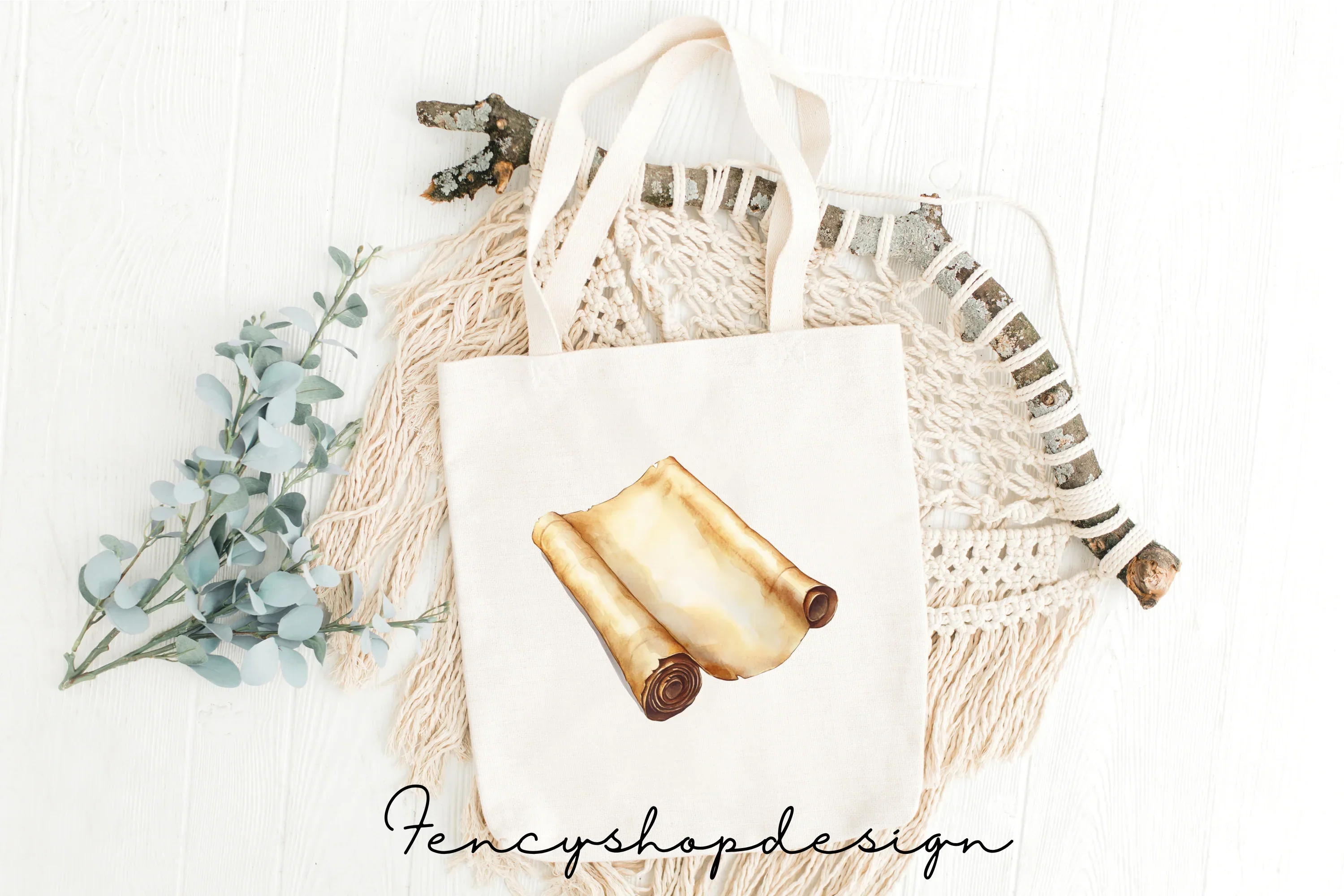 Vintage Burnt Scroll Clipart Bundle - Image 8