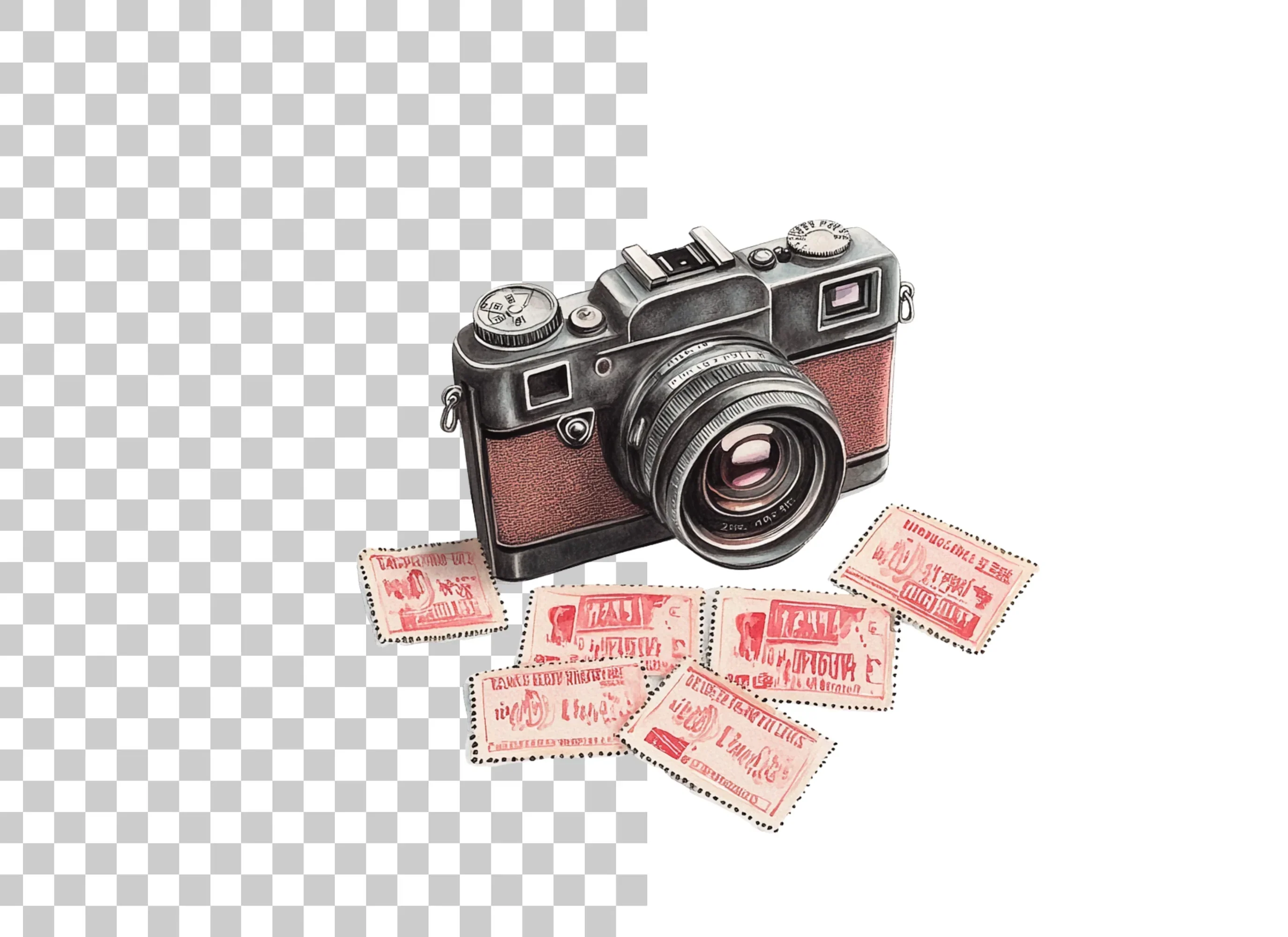 Vintage Camera Stamp Clipart Bundle - Image 2