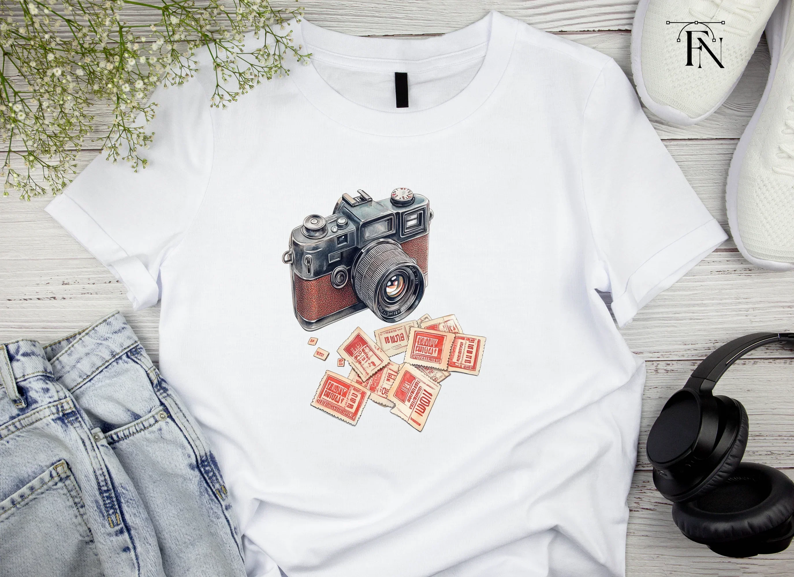Vintage Camera Stamp Clipart Bundle - Image 3