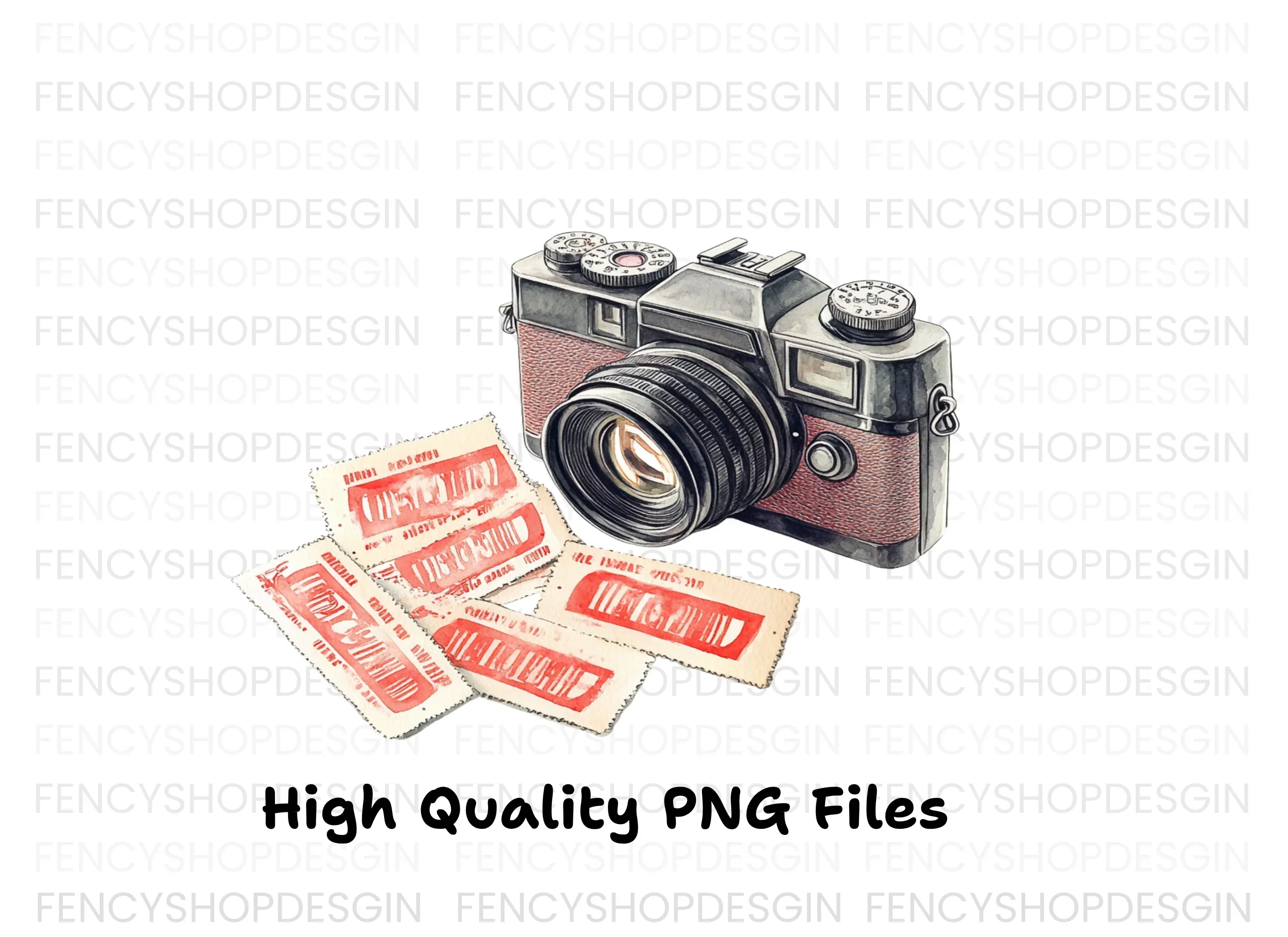 Vintage Camera Stamp Clipart Bundle - Image 4