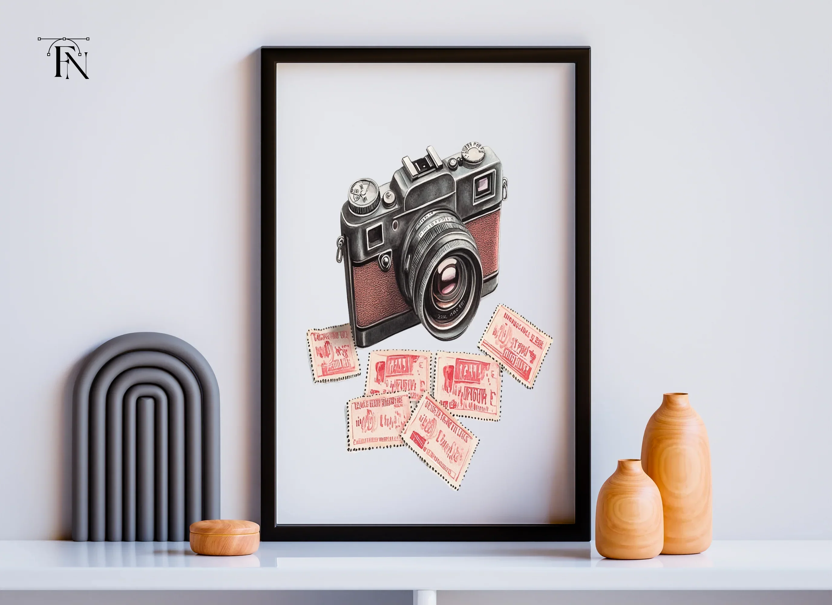 Vintage Camera Stamp Clipart Bundle - Image 6