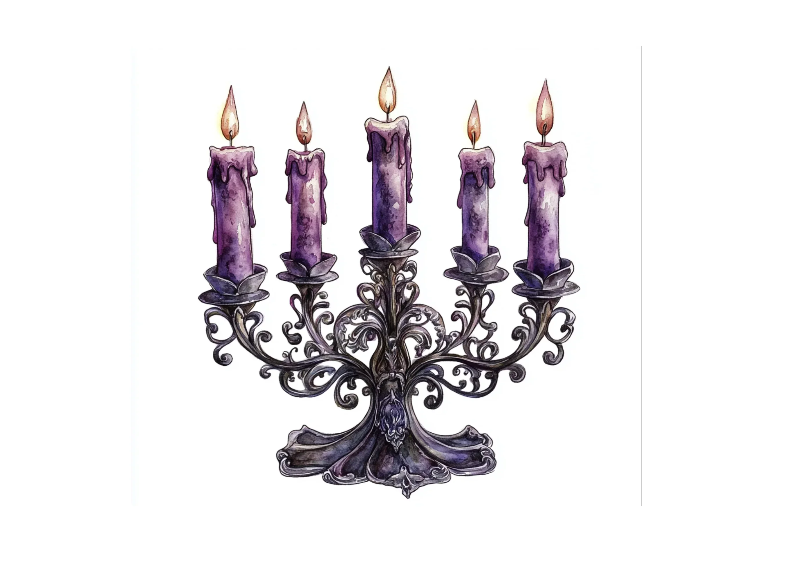 Vintage Candelabra Clipart Bundle - Image 3